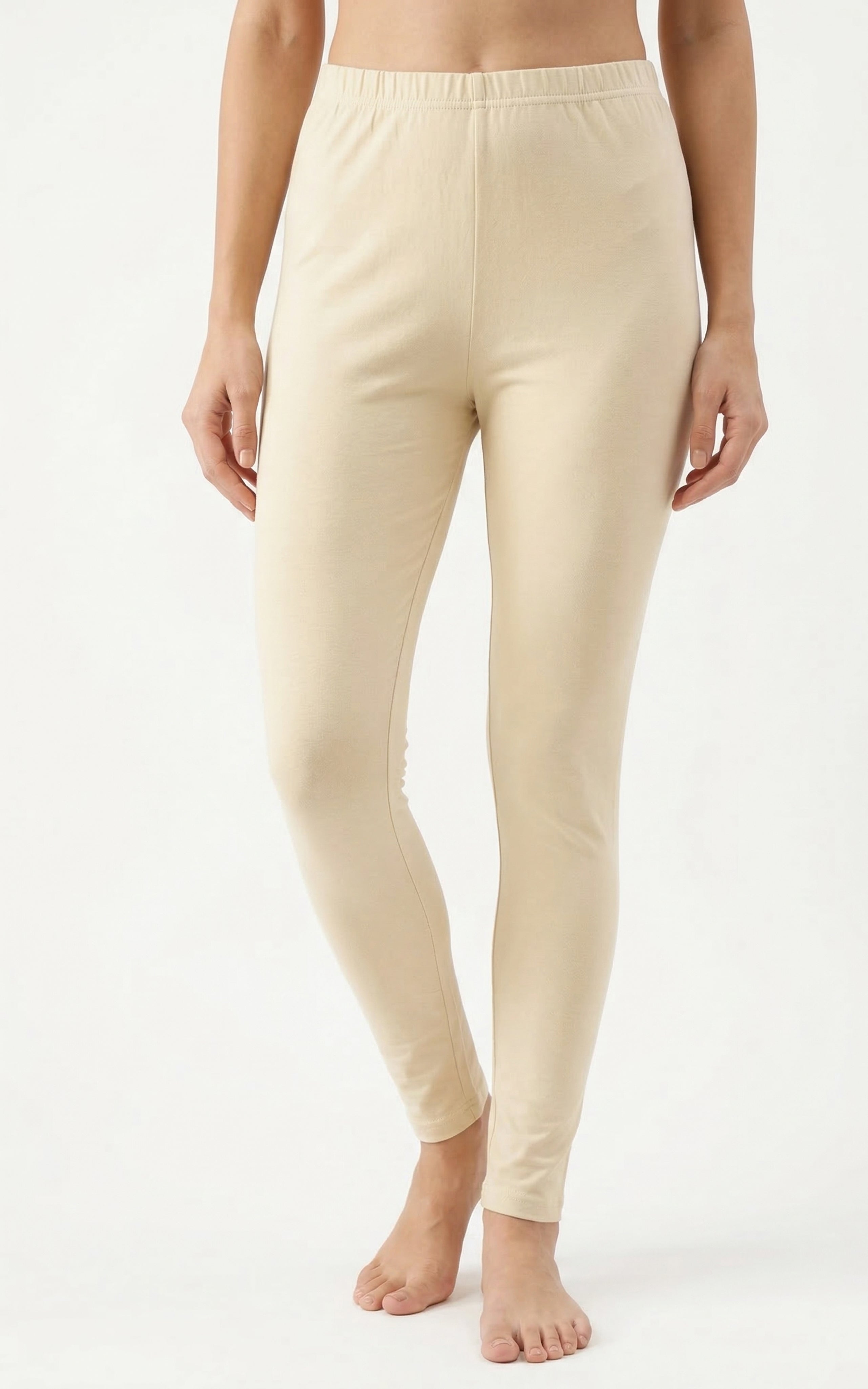 Instore – Dark Off White Ankle Length Legging for Women – Stretchable – Mix N Match Bottom Wear