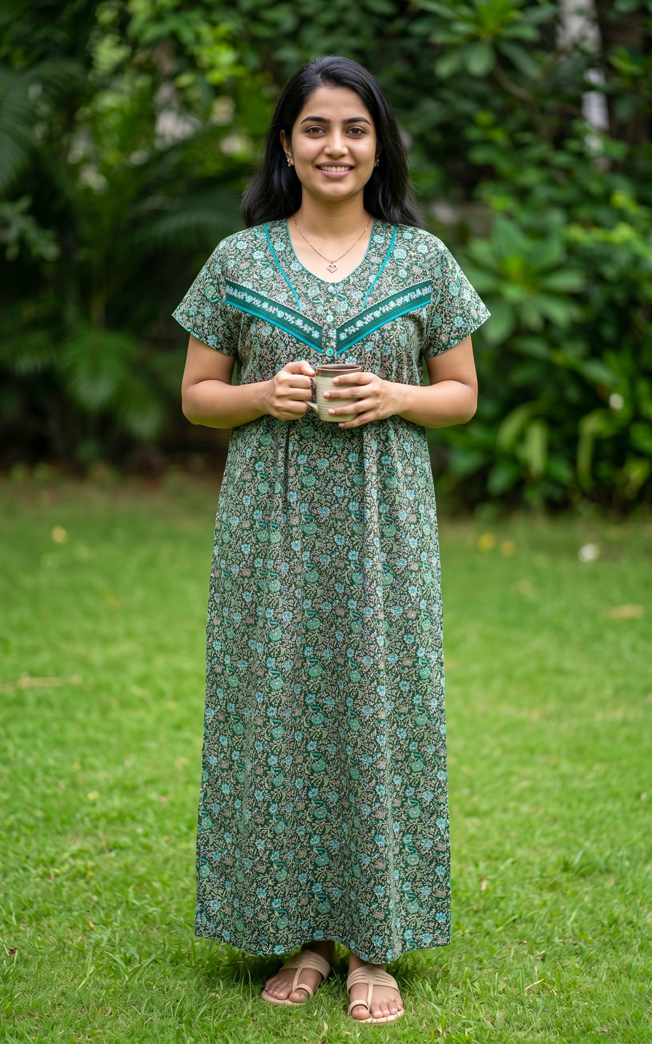 Cotton Straight Fit Nighty-162SS14C