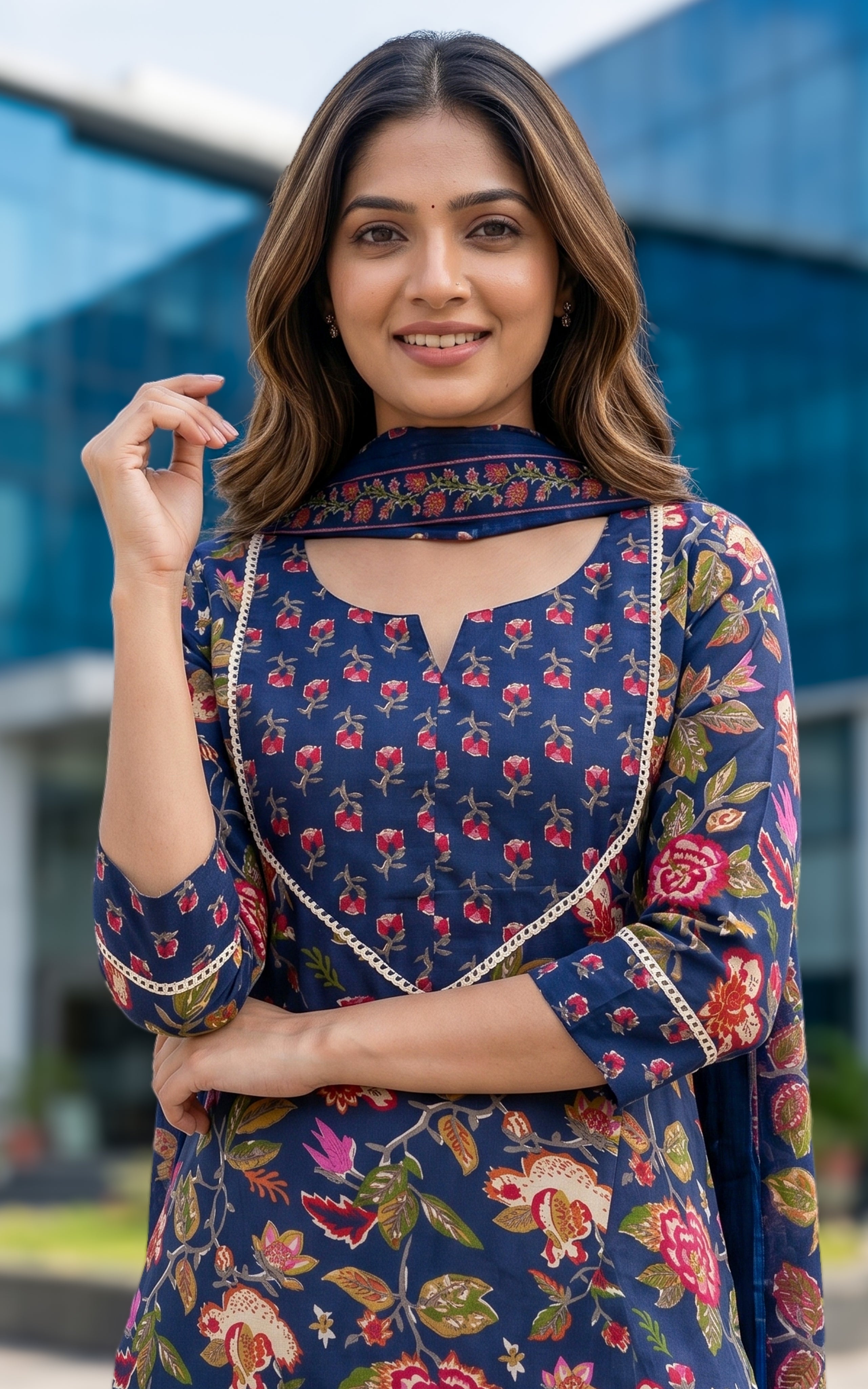 Saipriya B (Kurti+Pant+Dupatta)
