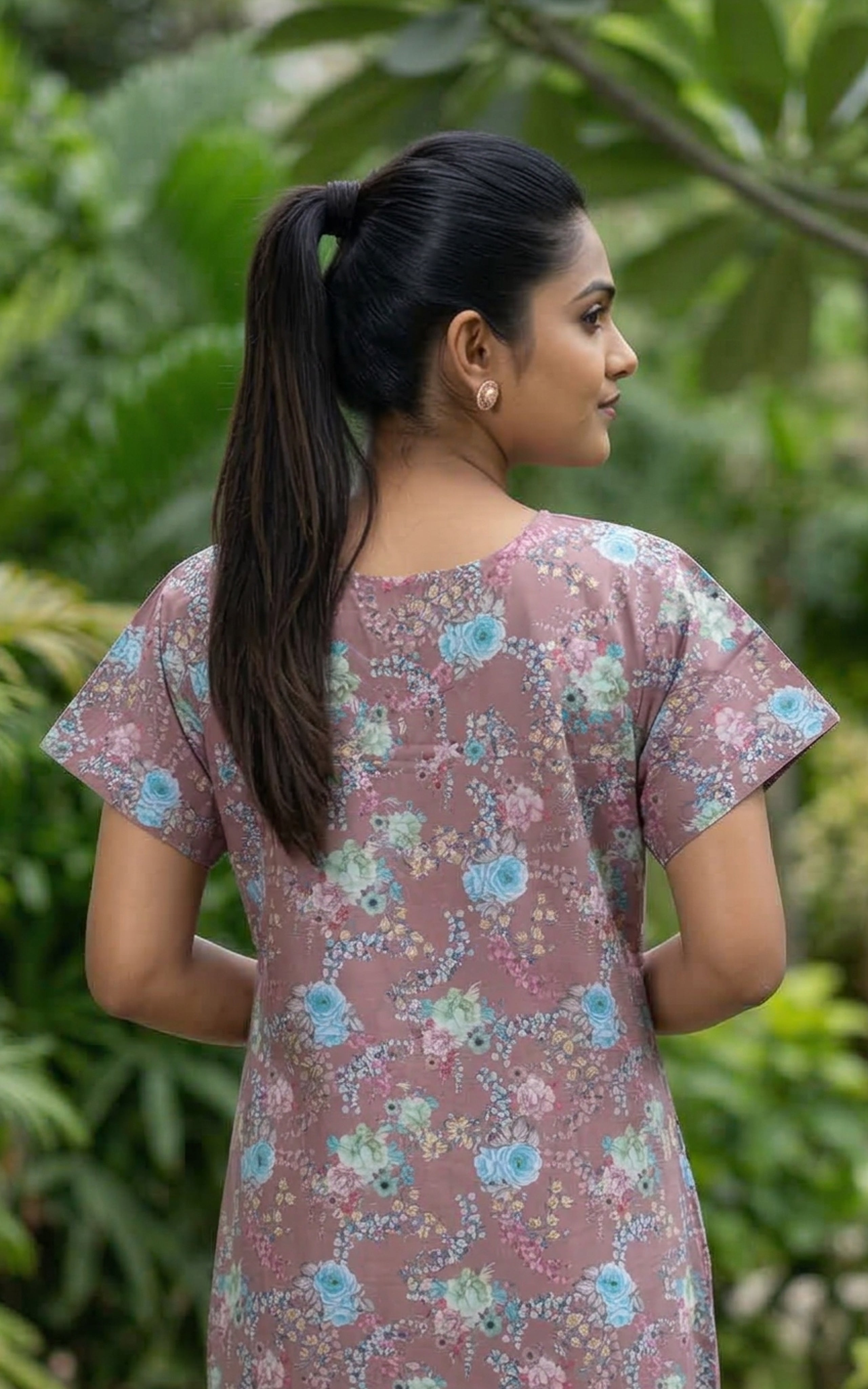 Cotton Straight Fit Nighty-159SS5A
