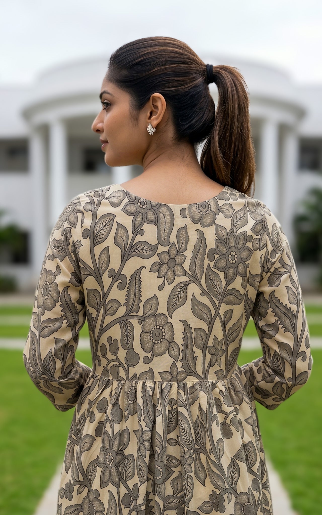 Trendy Indo western floral kurti for women