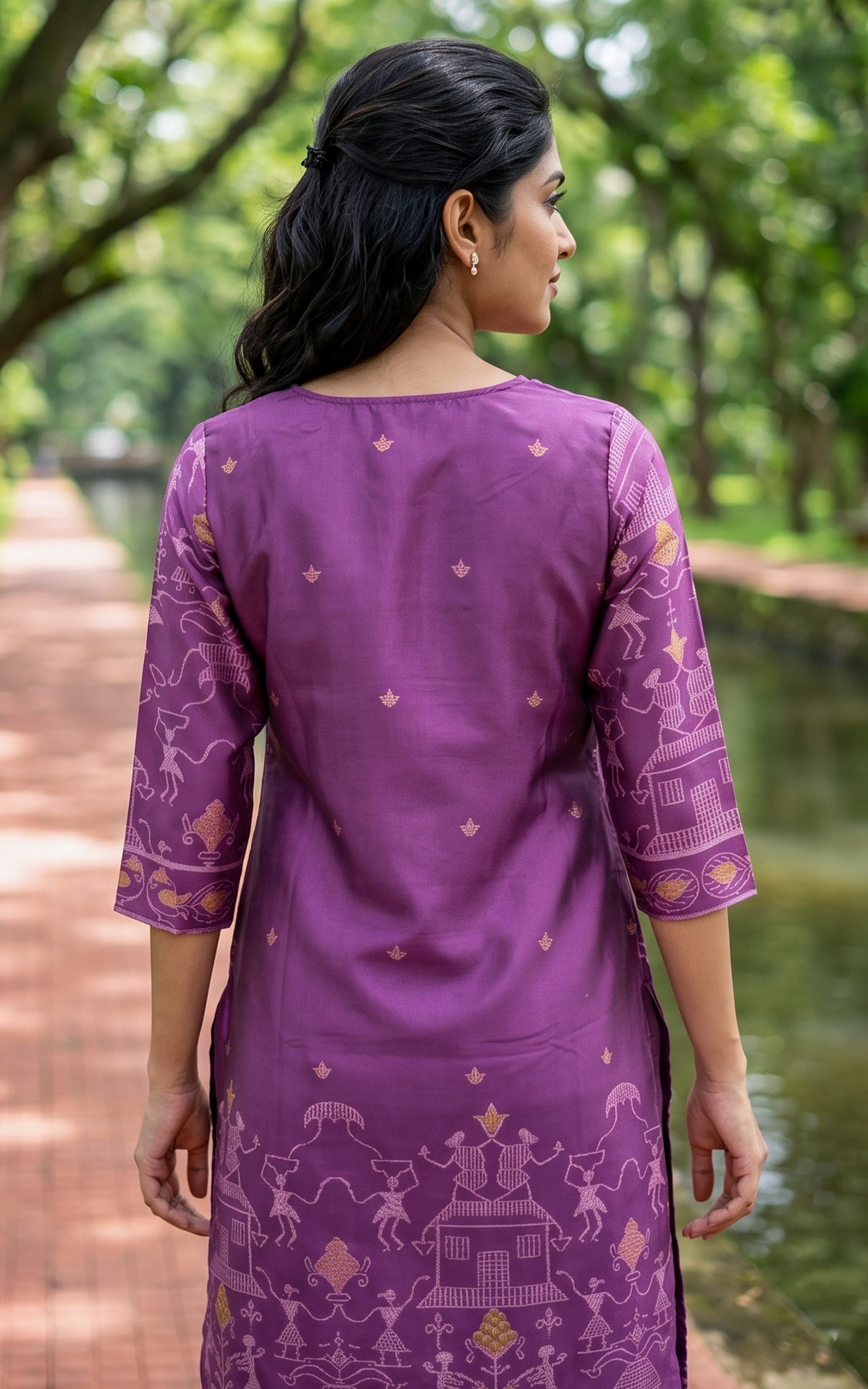 Farhana Violet (Kurti+Pant+Dupatta)