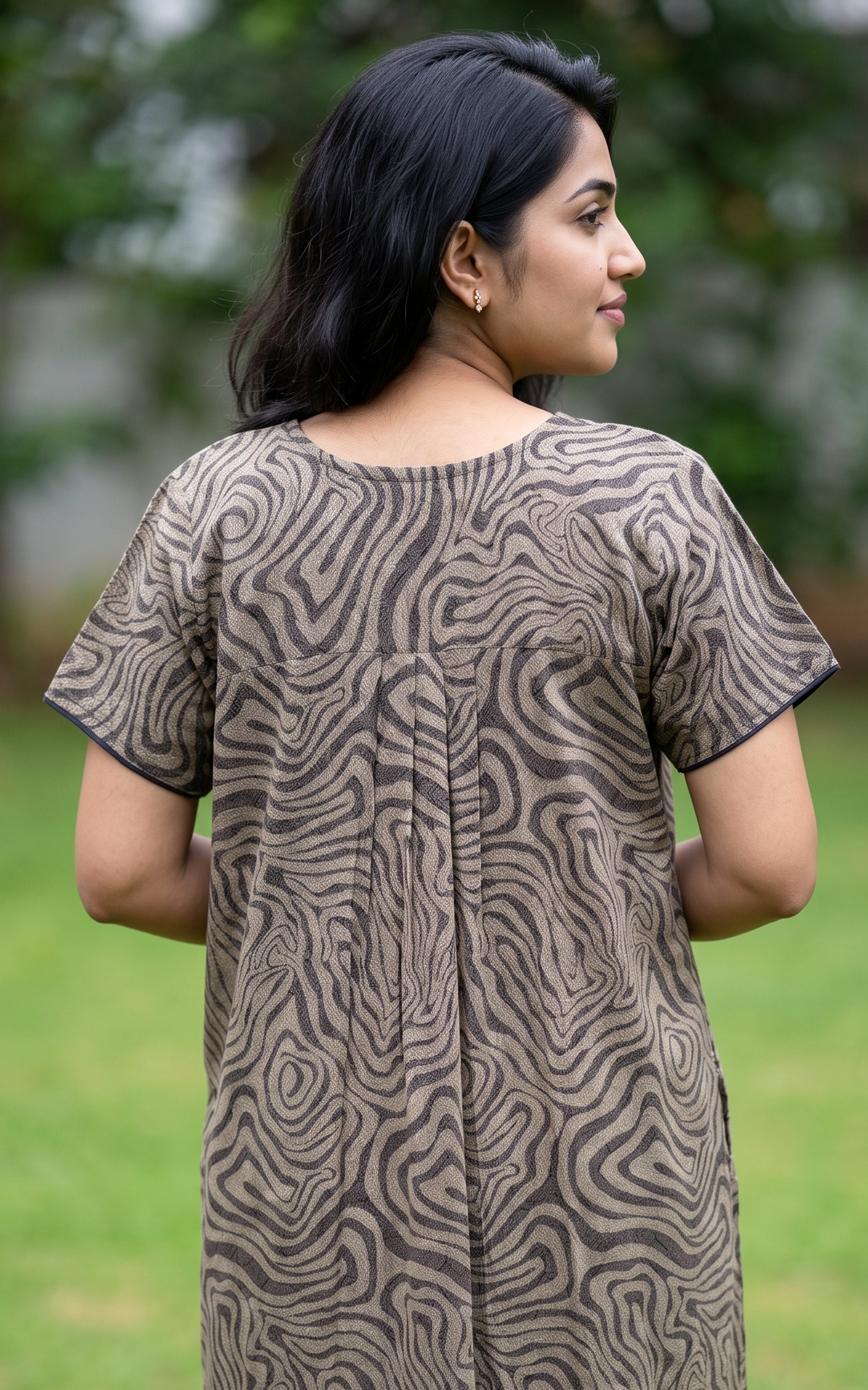 Rayon Straight Fit Nighty-164SS7B