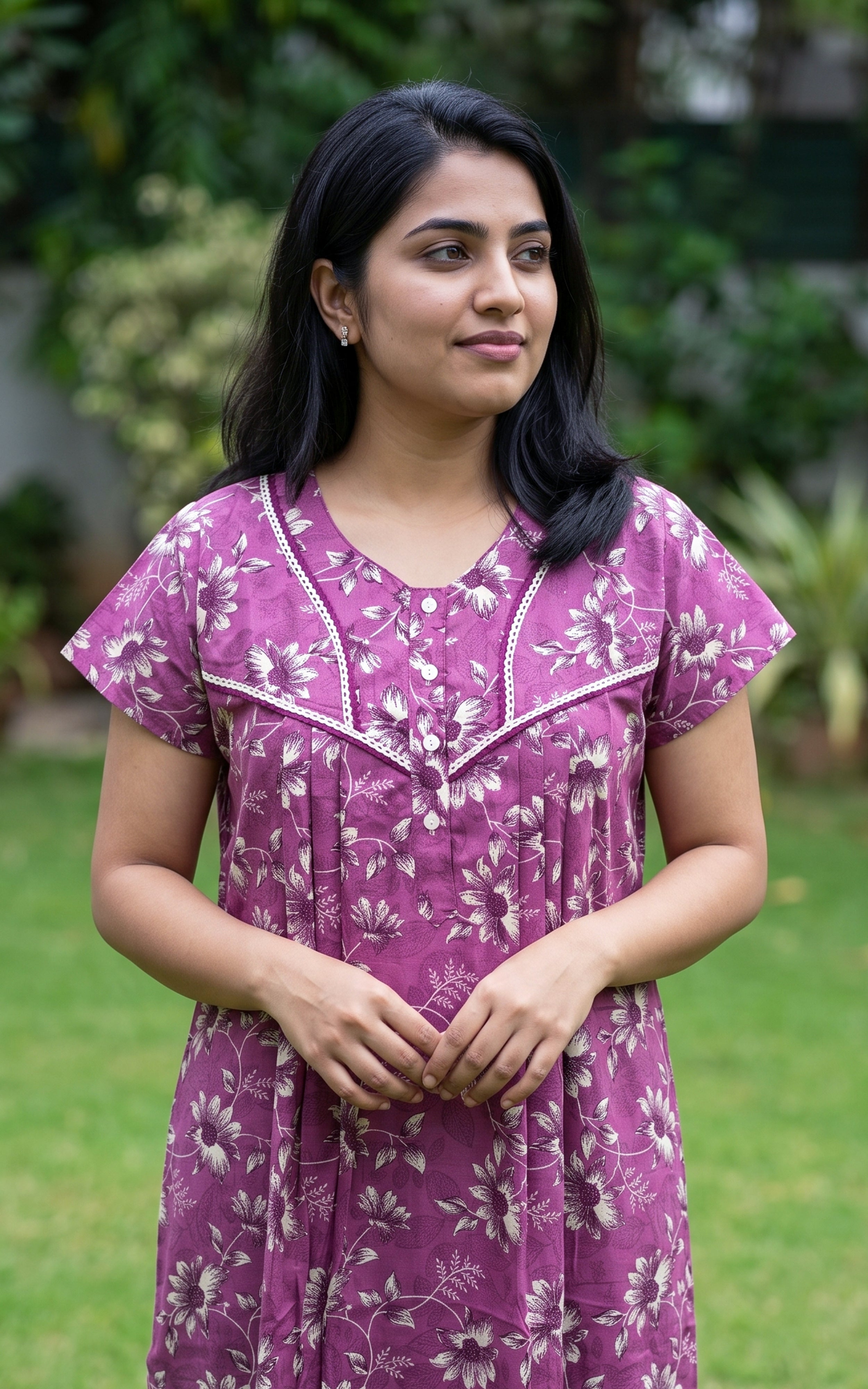 Cotton Straight Fit Nighty-164SS3A
