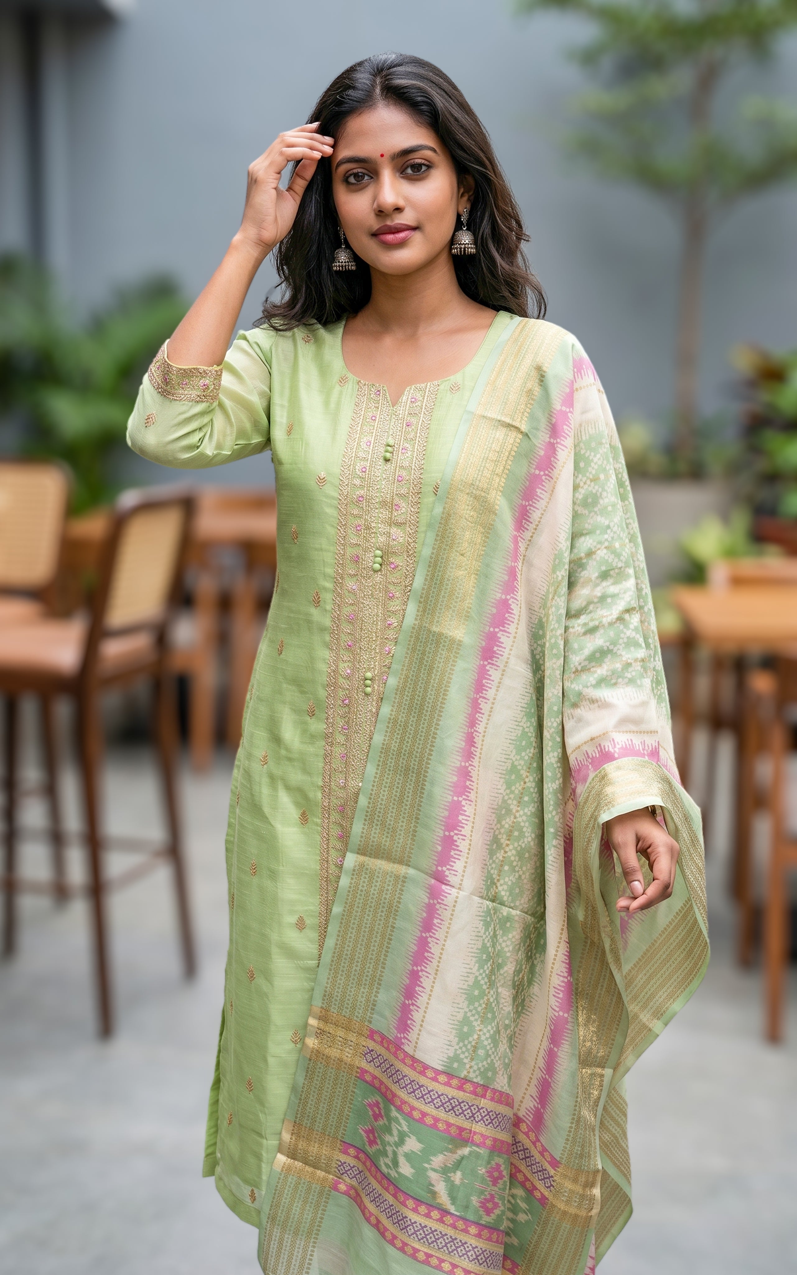 office wear stylish straight cut kurti