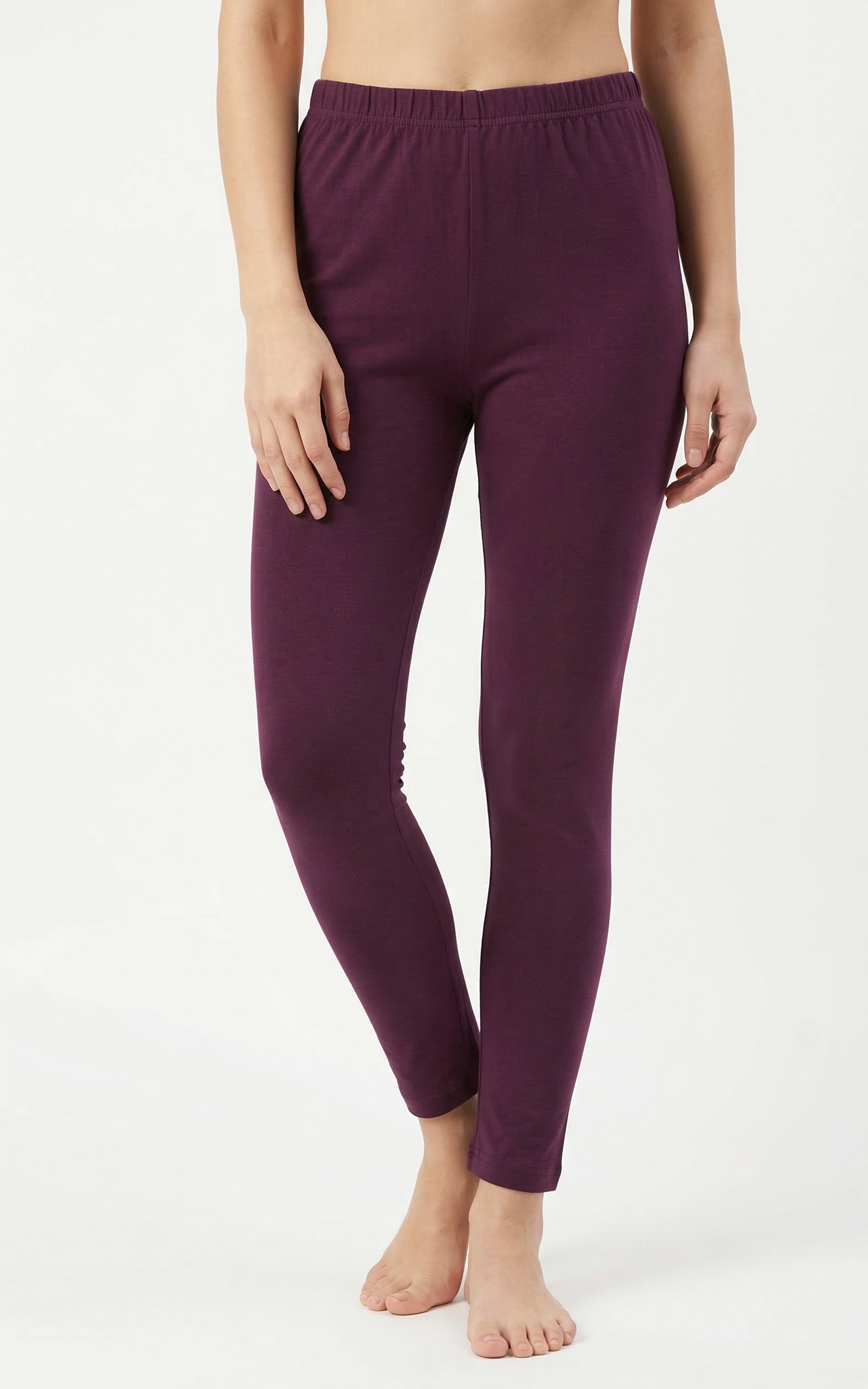 Instore – Purple Ankle Length Legging for Women – Stretchable – Mix N Match Bottom Wear