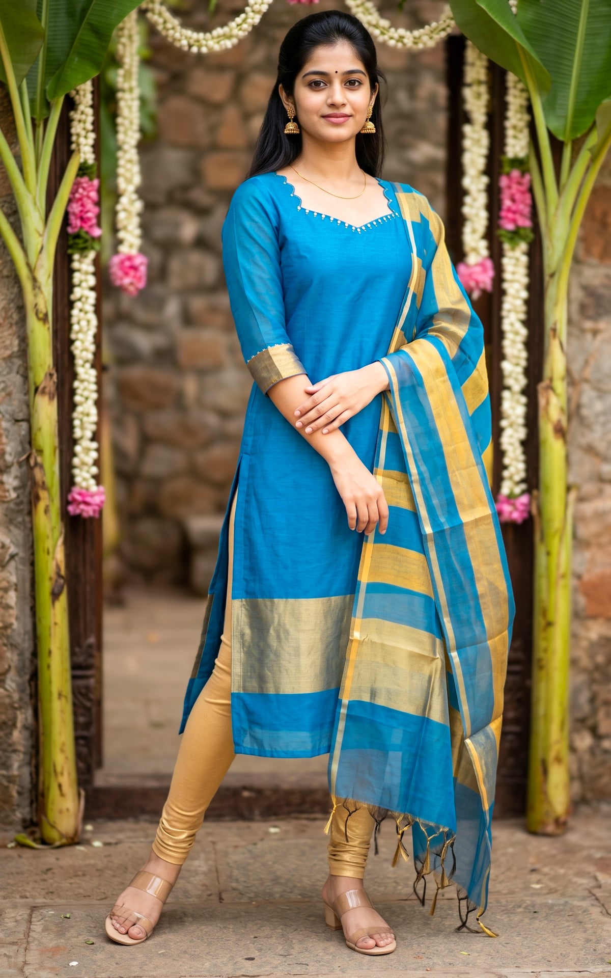 Naseema Blue (Kurti+Dupatta)