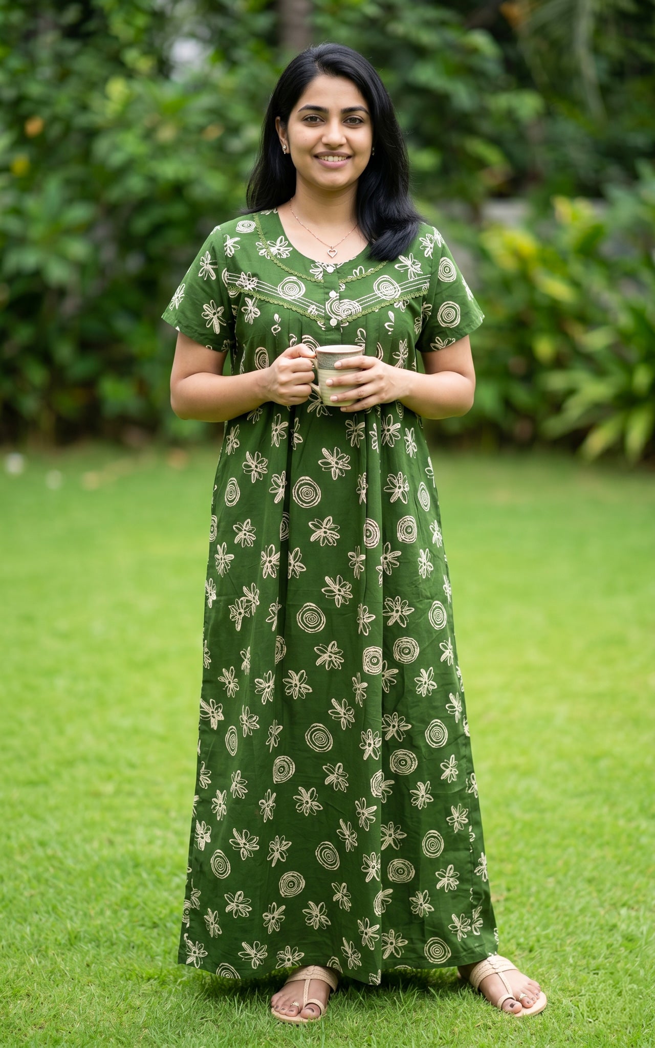 Cotton Straight Fit Nighty-162SS15B
