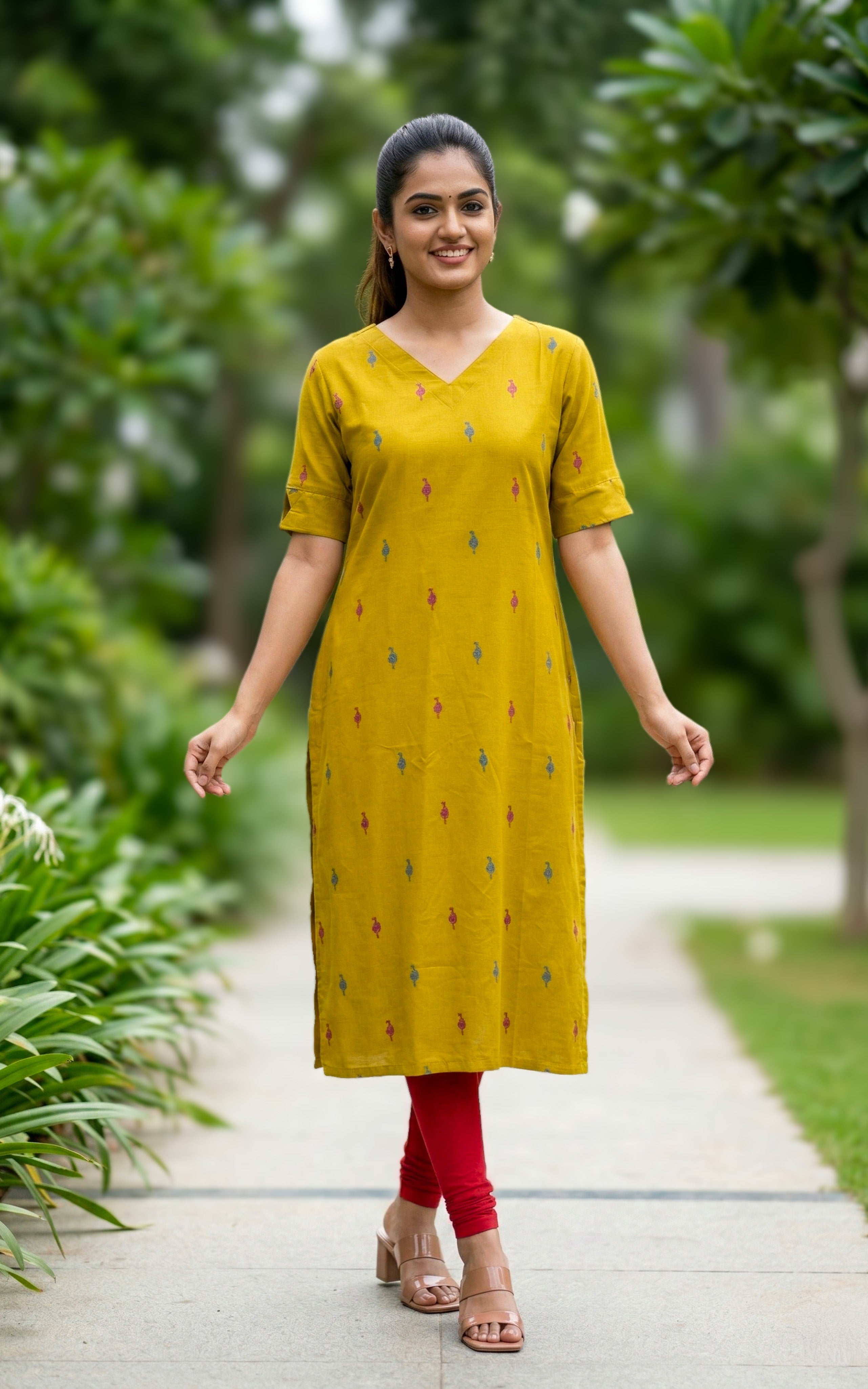 green cotton kurti daily wear
comfortable straight cut kurti
casual cotton kurti with cutwork
soft cotton kurti for everyday wear
