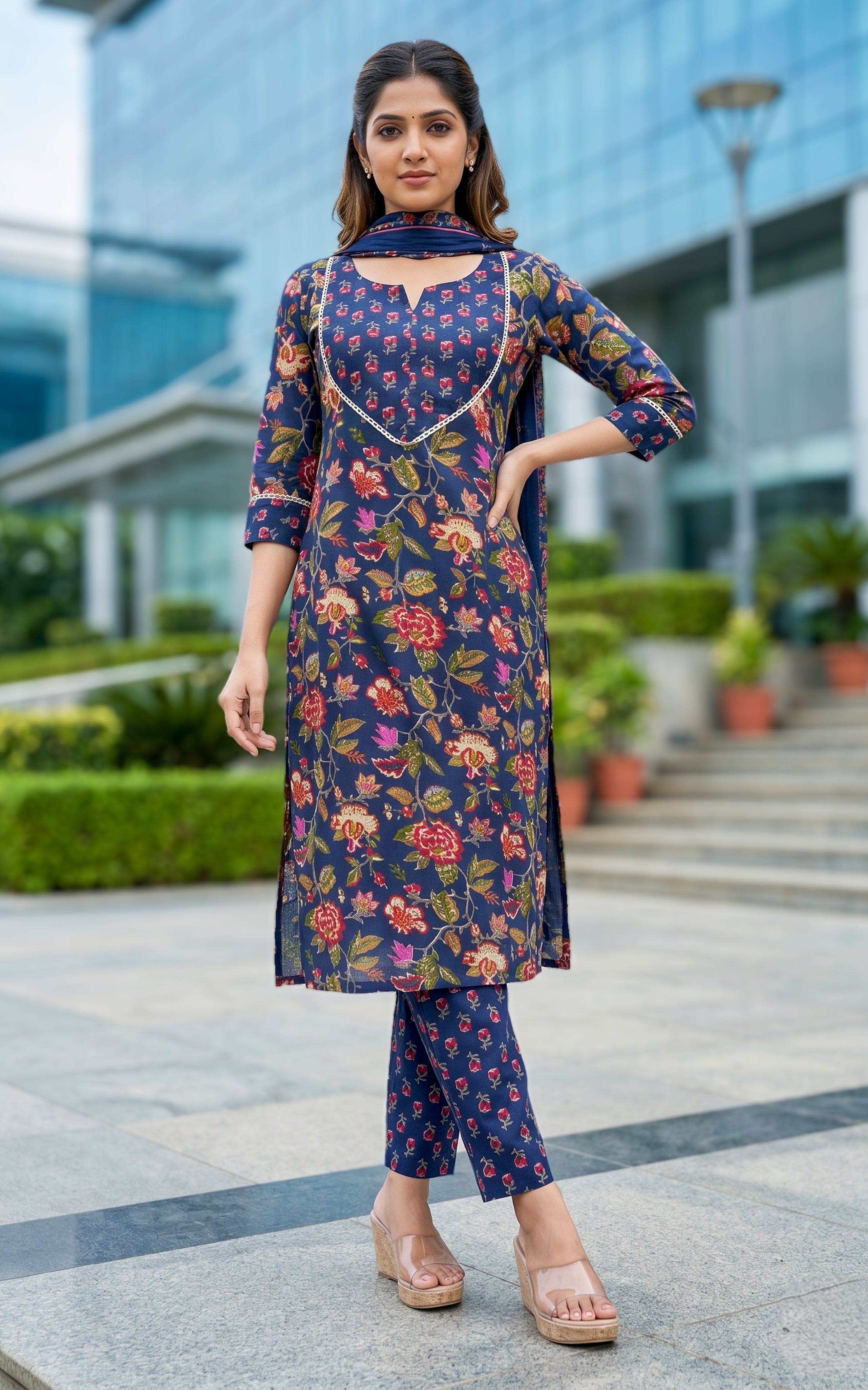 Saipriya B (Kurti+Pant+Dupatta)