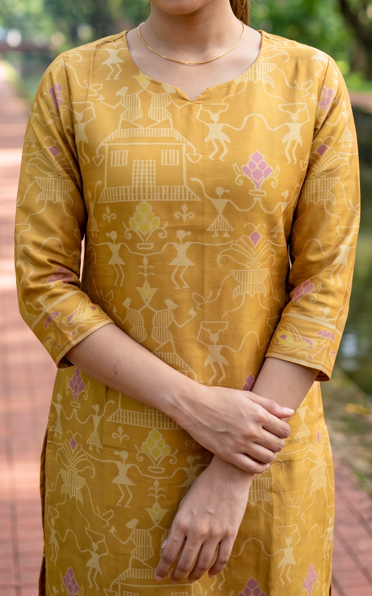 Farhana Gold (Kurti+Pant+Dupatta)