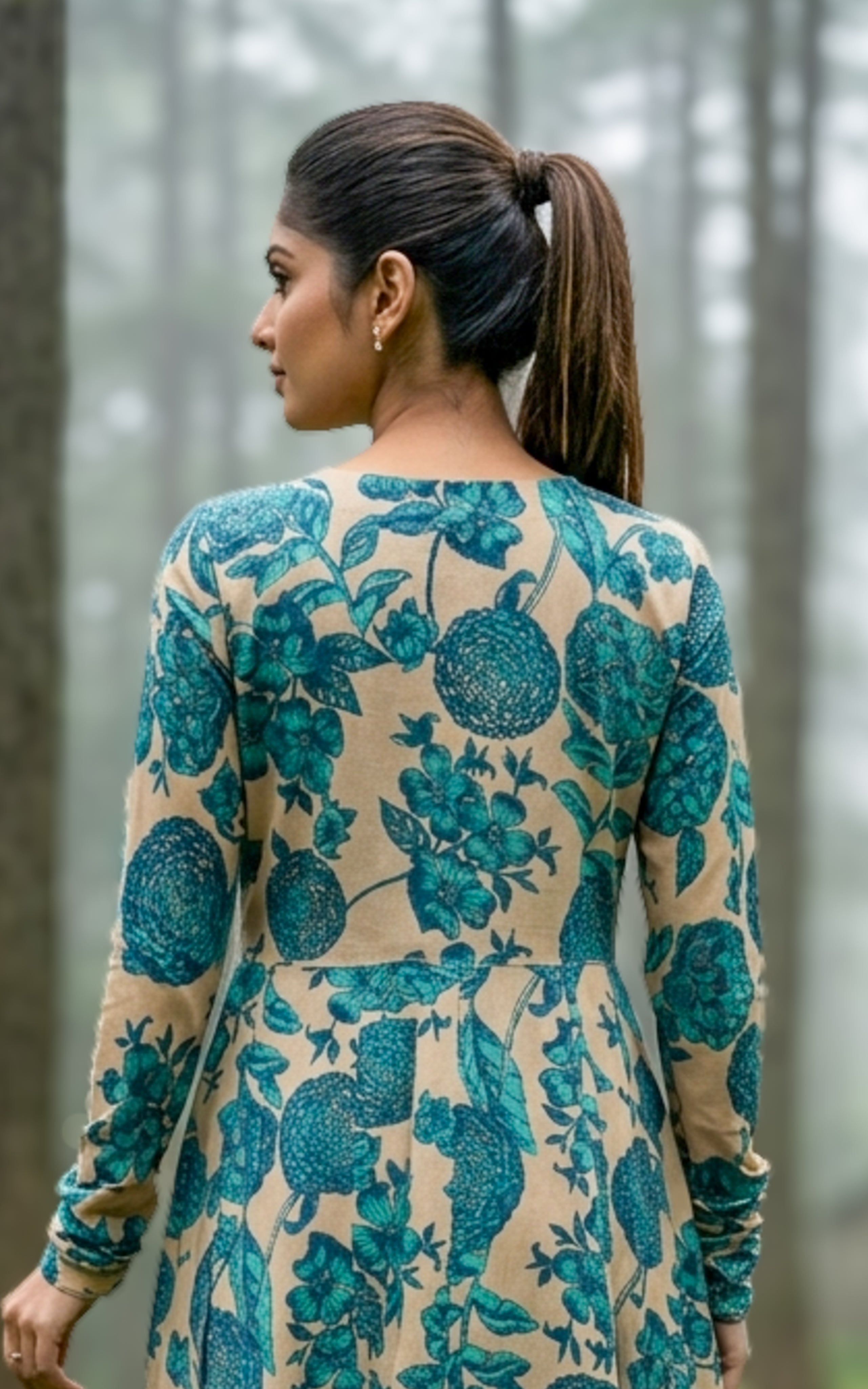 Breathable cotton summer Anarkali kurti for women