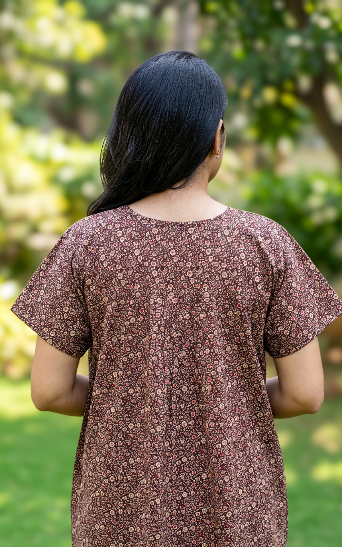 Cotton Straight Fit Nighty-166SS3B