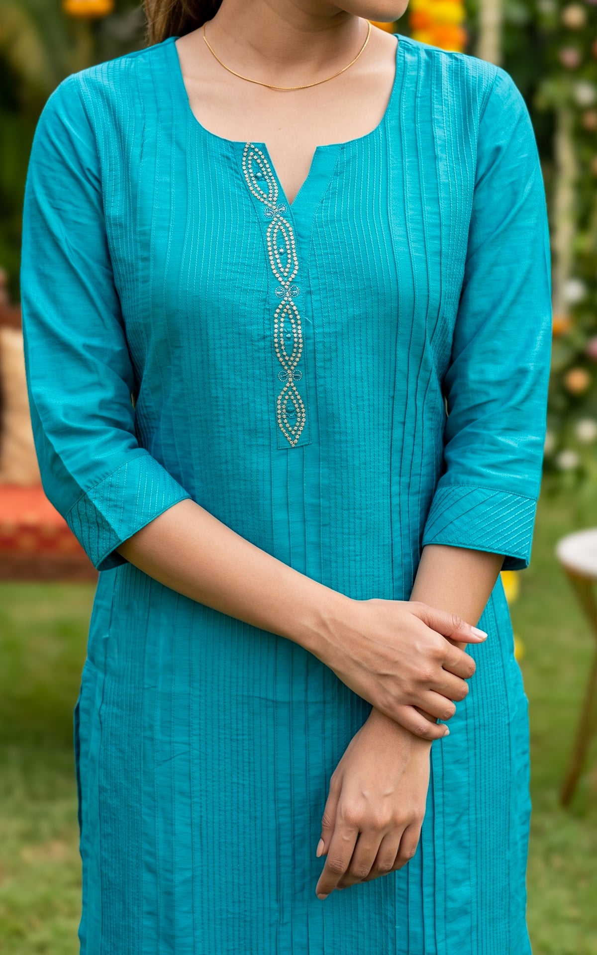Delisha Blue (Kurti+Dupatta)