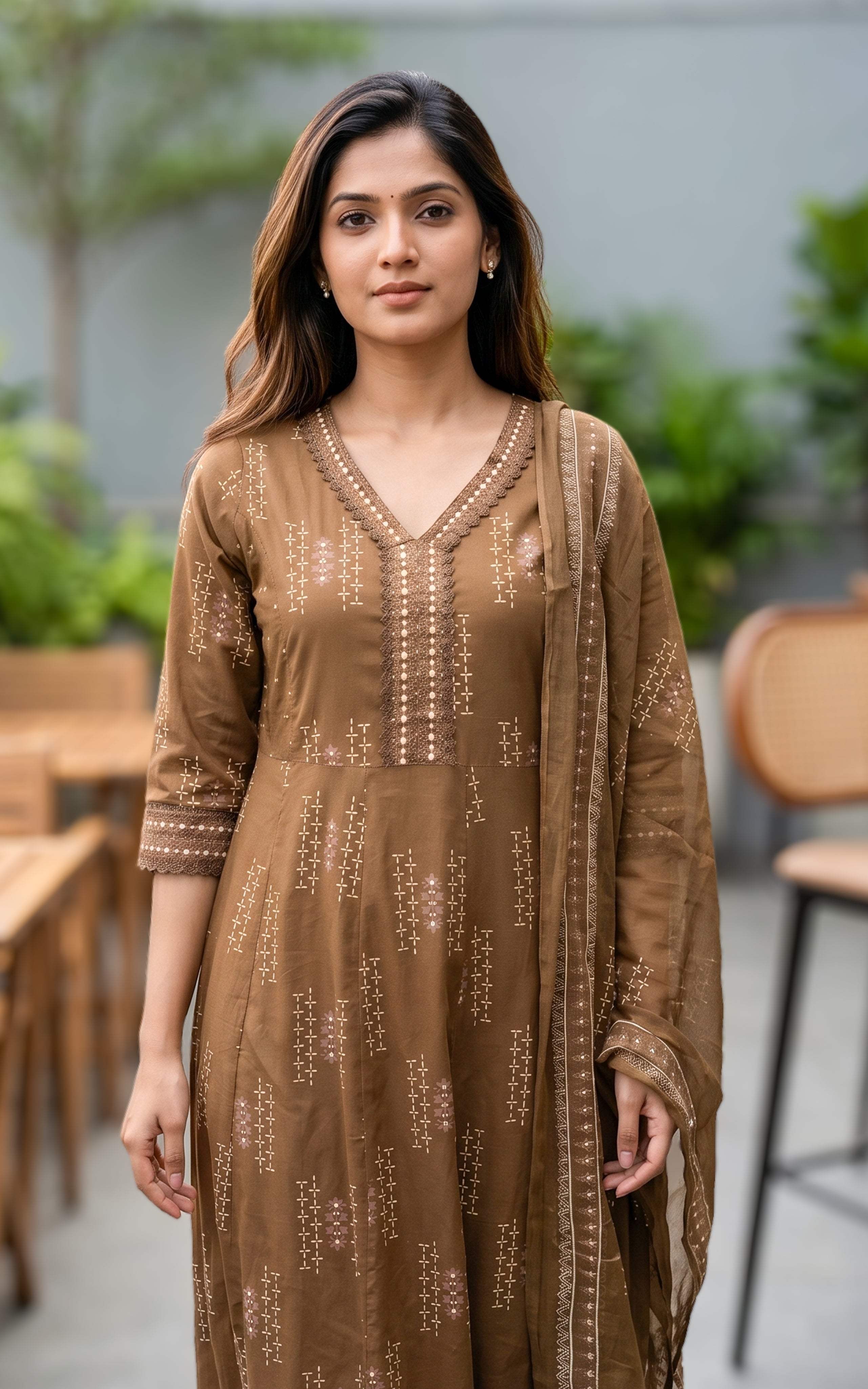 daily wear comfortable ethnic kurti set
office wear simple anarkali kurti