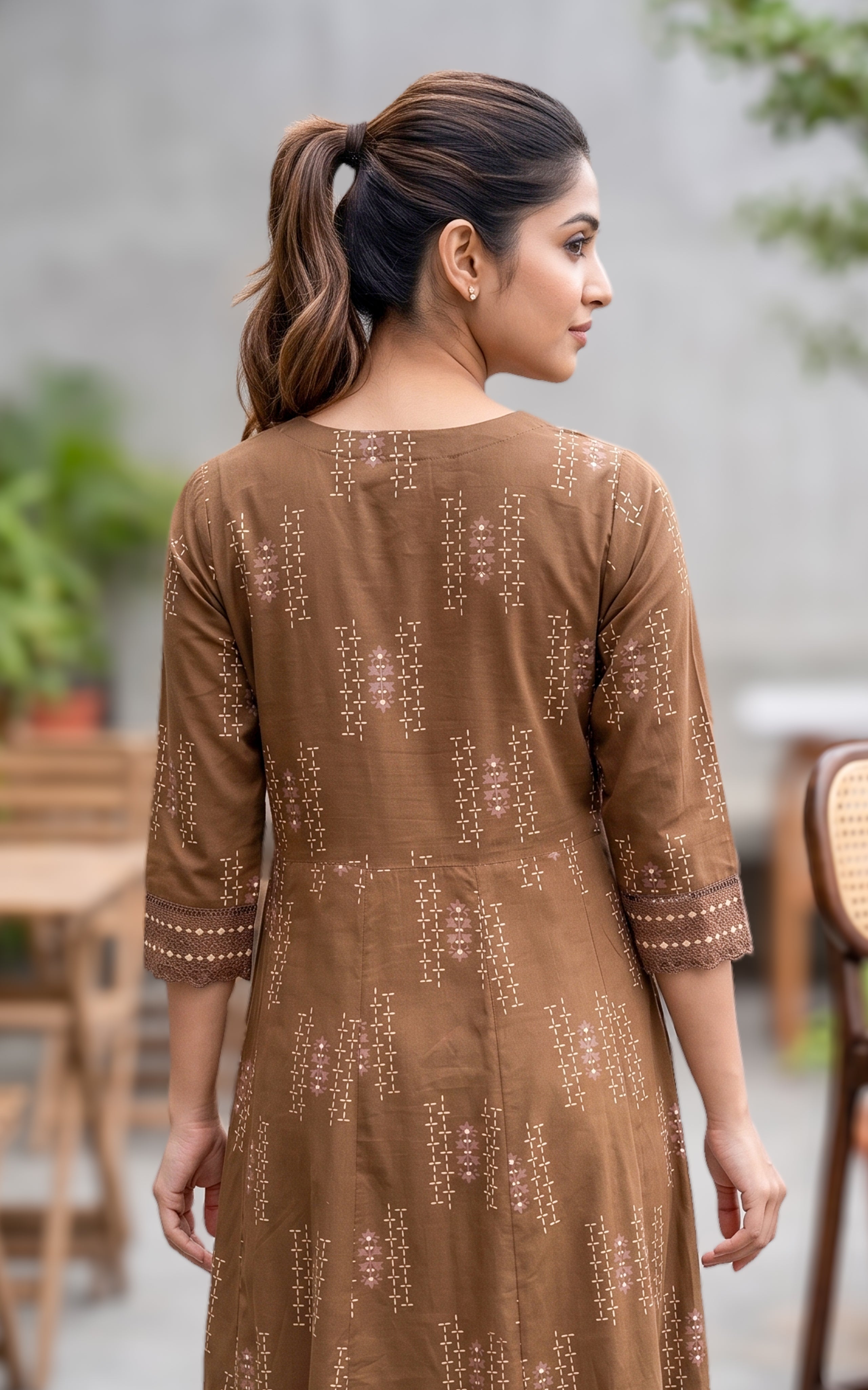 Sharmila Brown (Kurti+Pant+Dupatta)