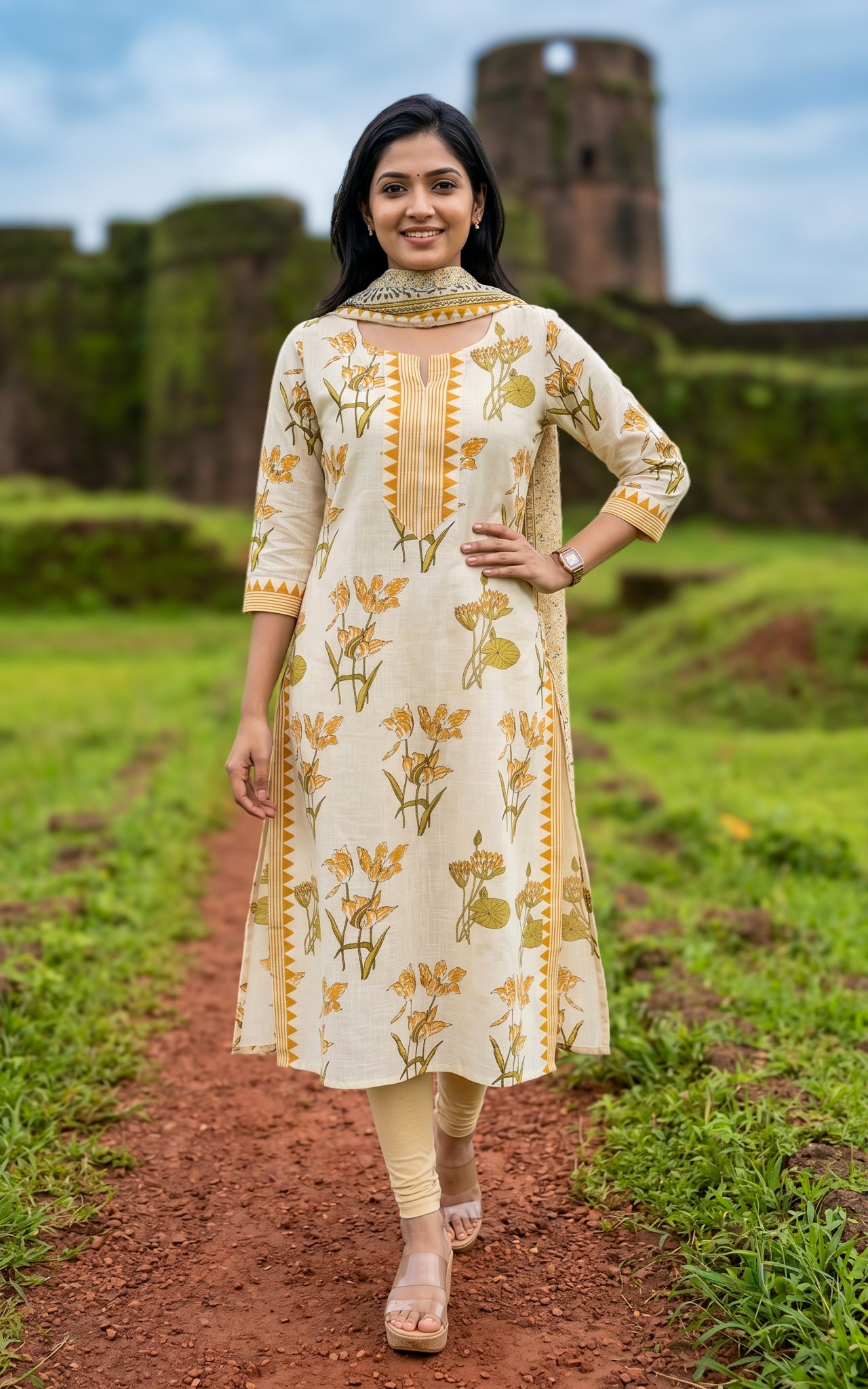 Inmozhi (Kurti+Dupatta)