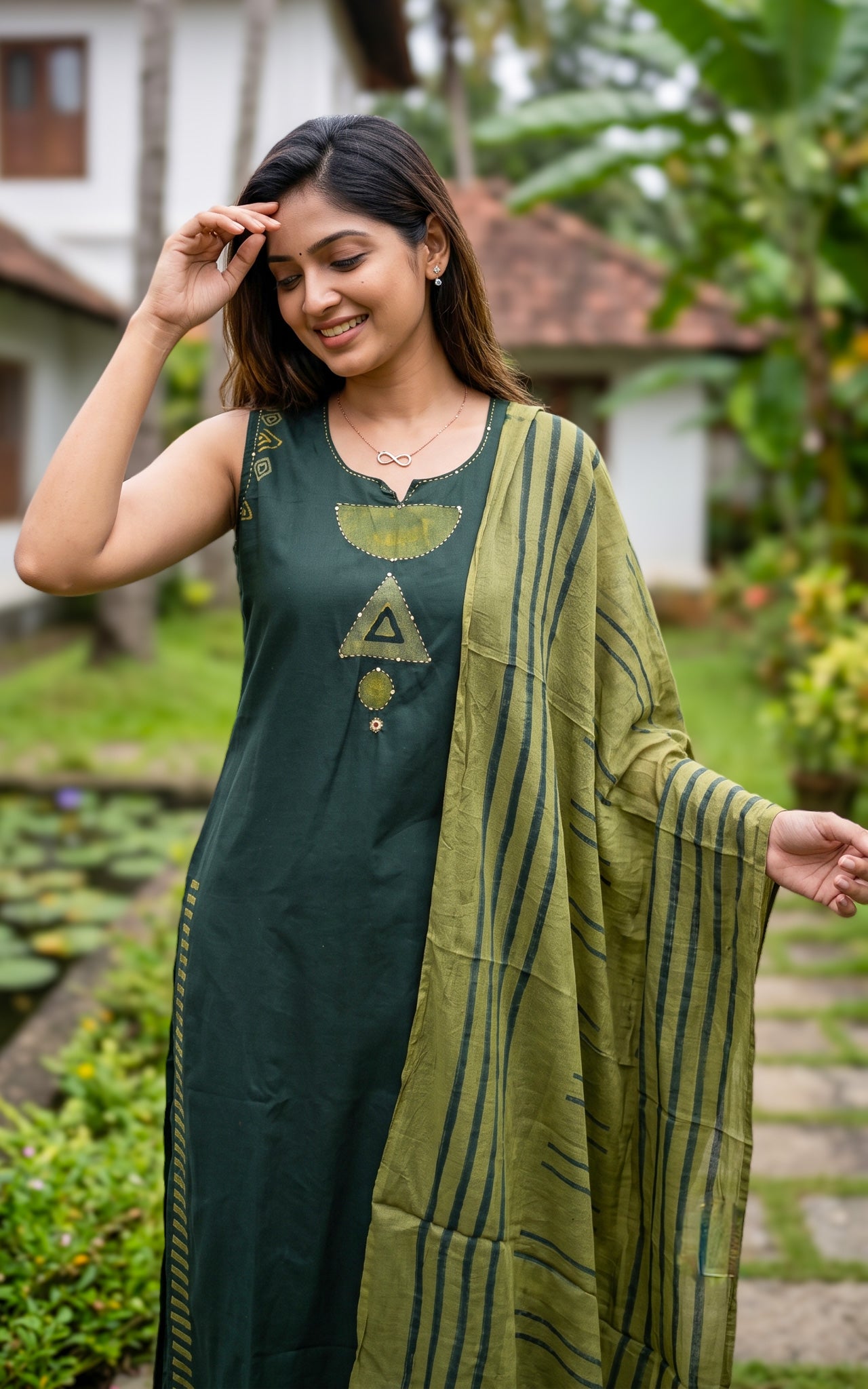 Rohitha Handblock (Kurti+Pant+Dupatta)