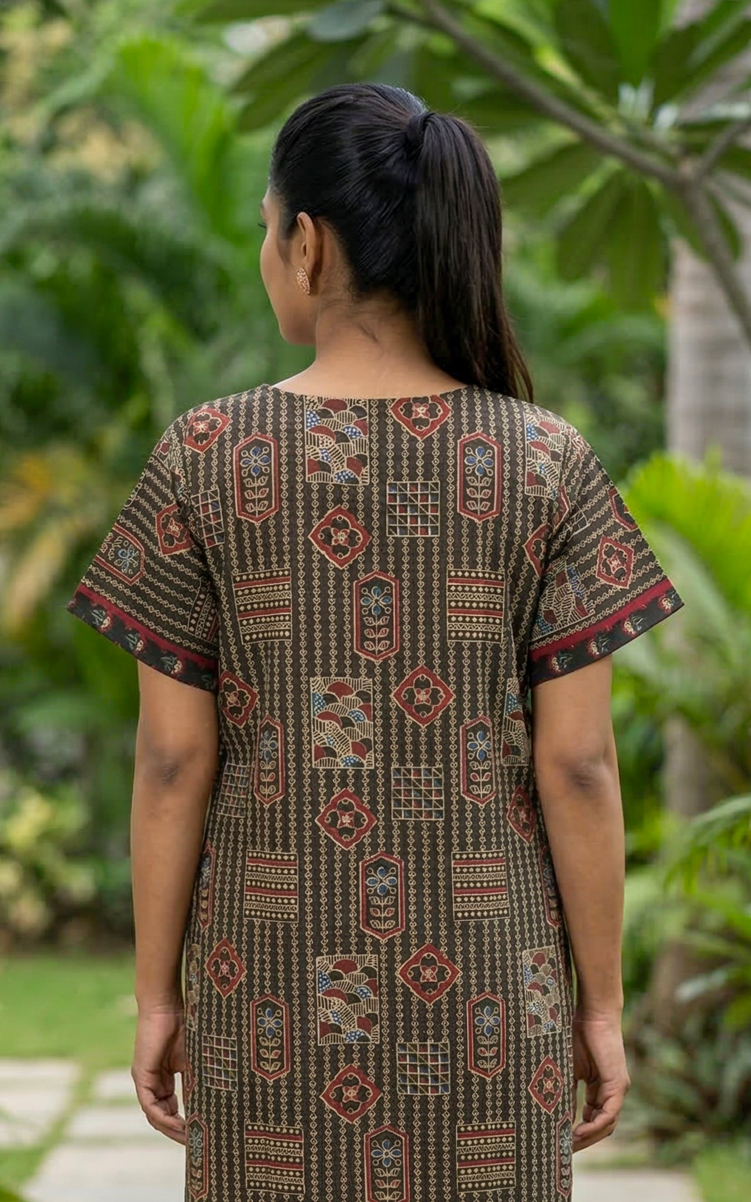 Cotton Straight Fit Nighty-159SR297