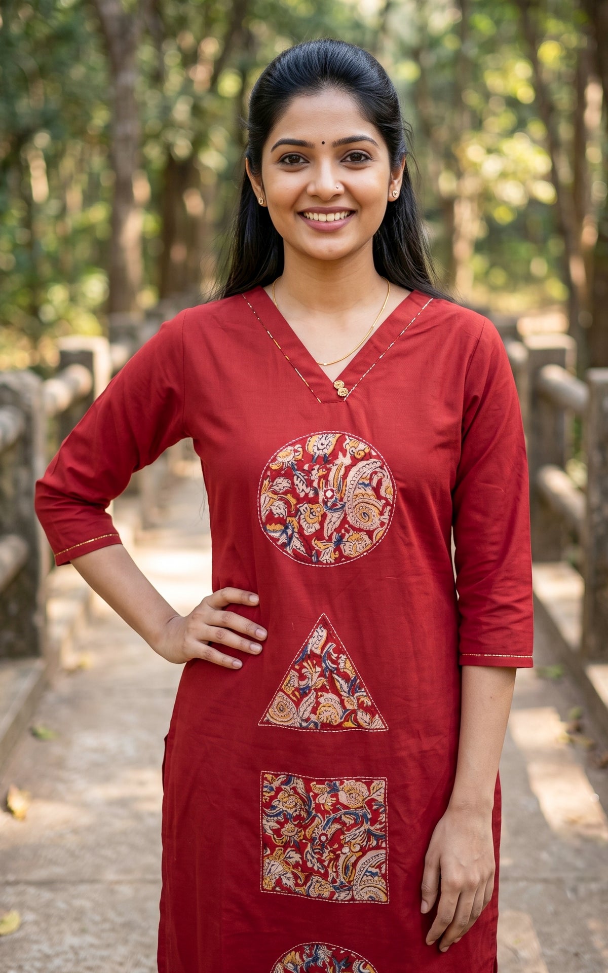 Boomika Red (Kurti+Pant)