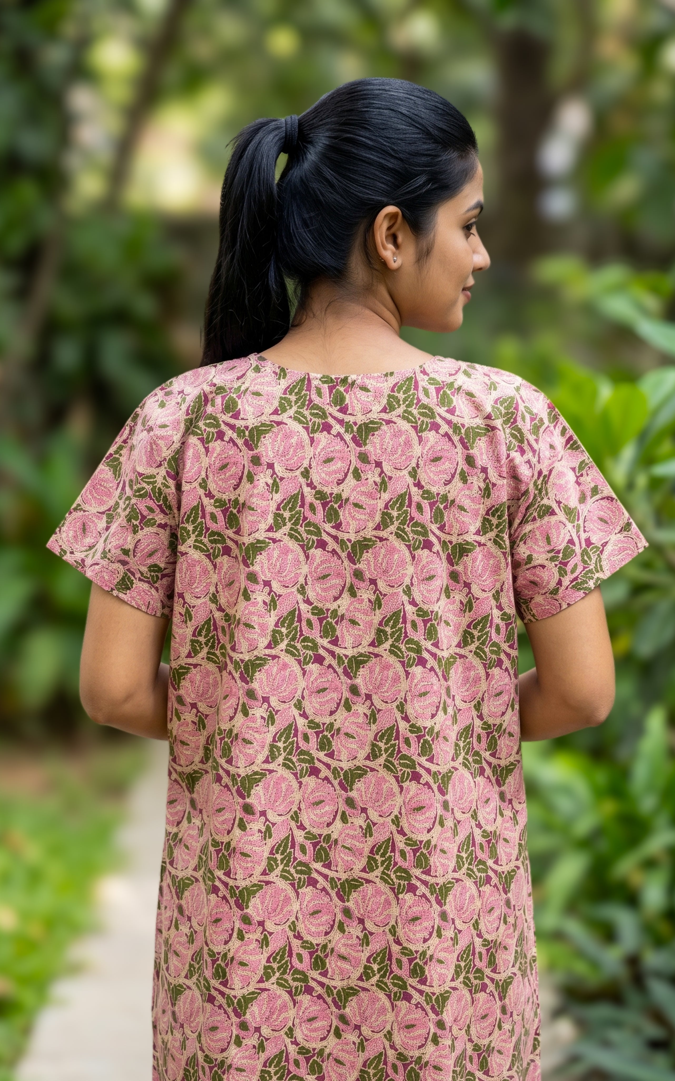 Cotton Straight Fit Nighty-160SS27A