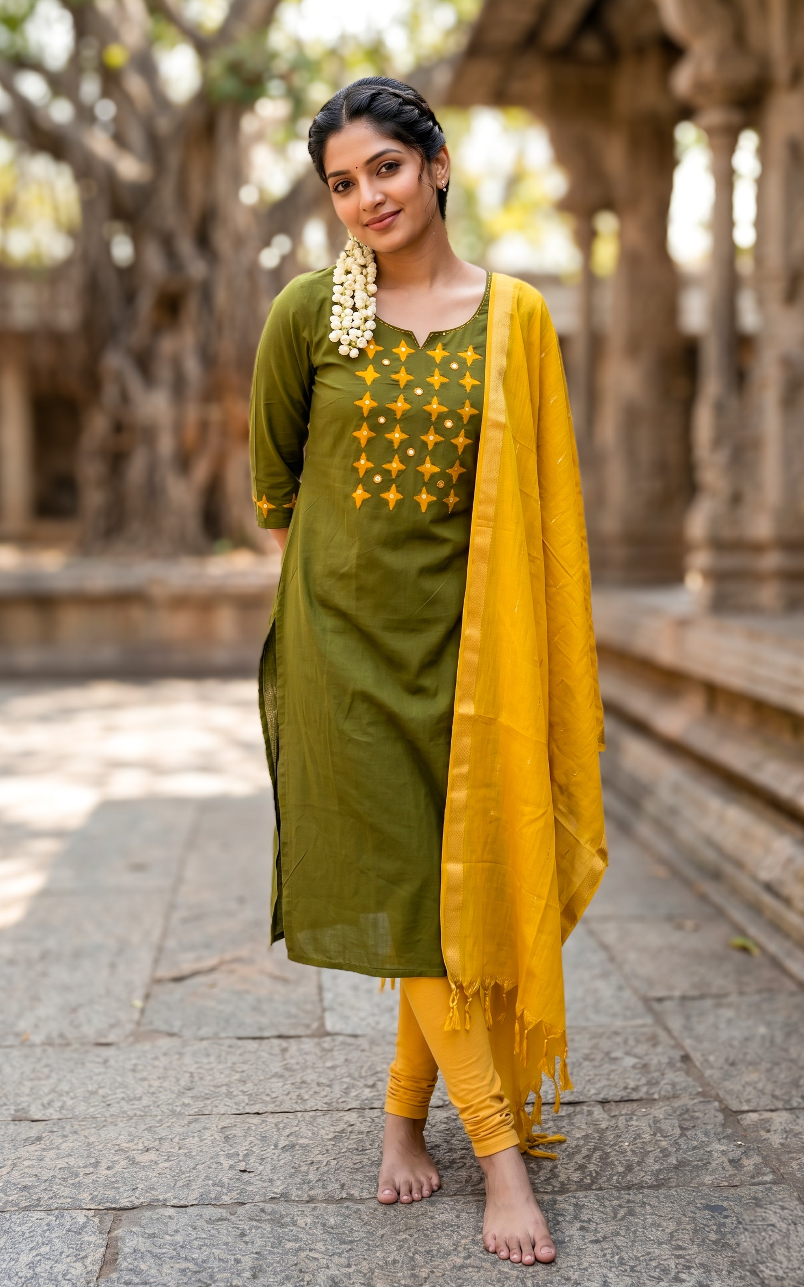 Shaya Green (Kurti+Dupatta)
