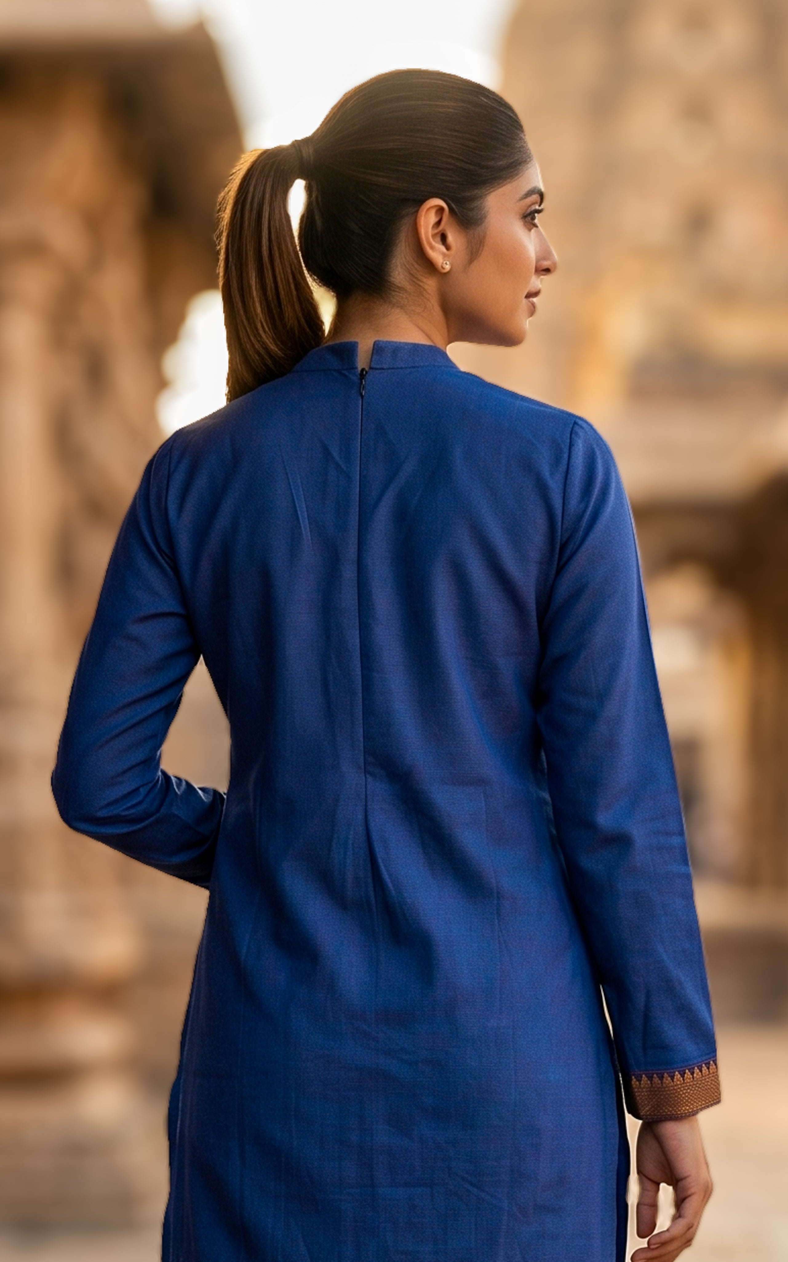 Simple straight fit cotton kurti for women