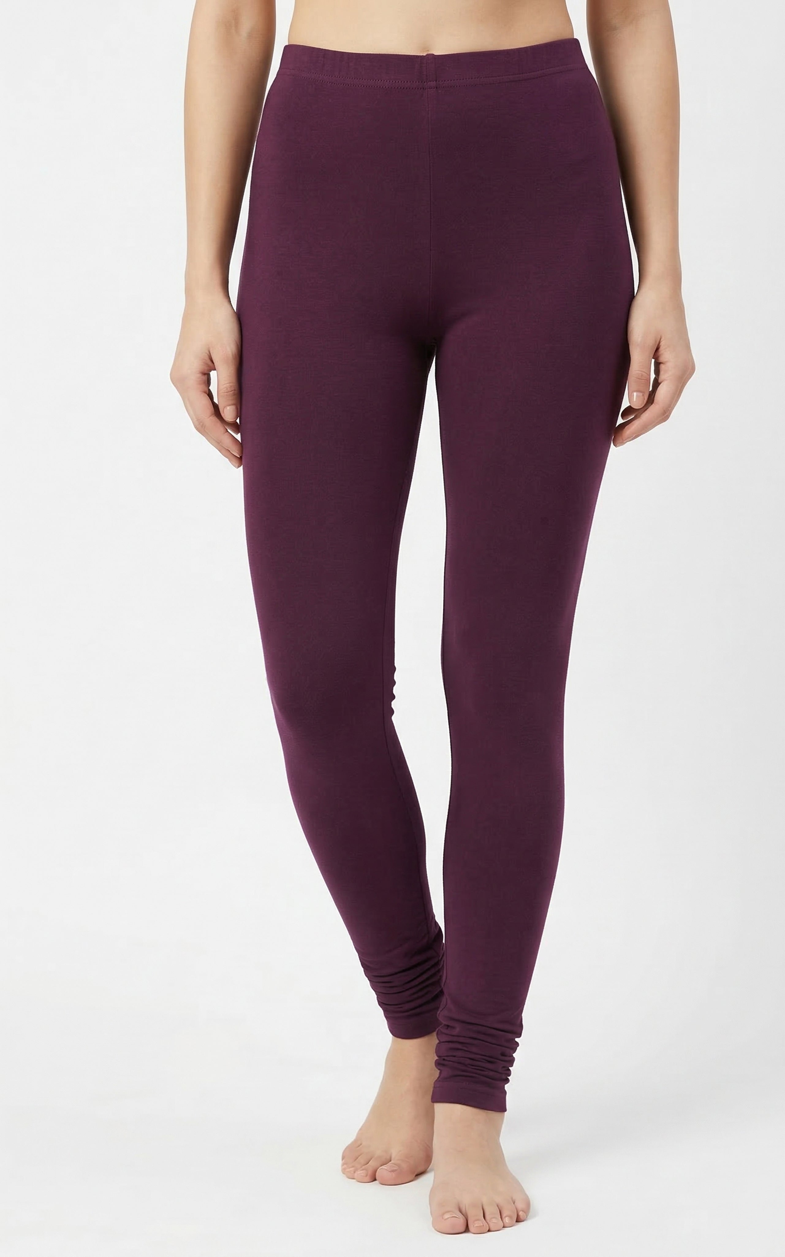 Instore – Purple Full Length Legging for Women – Stretchable – Mix N Match – Ethnic Wear