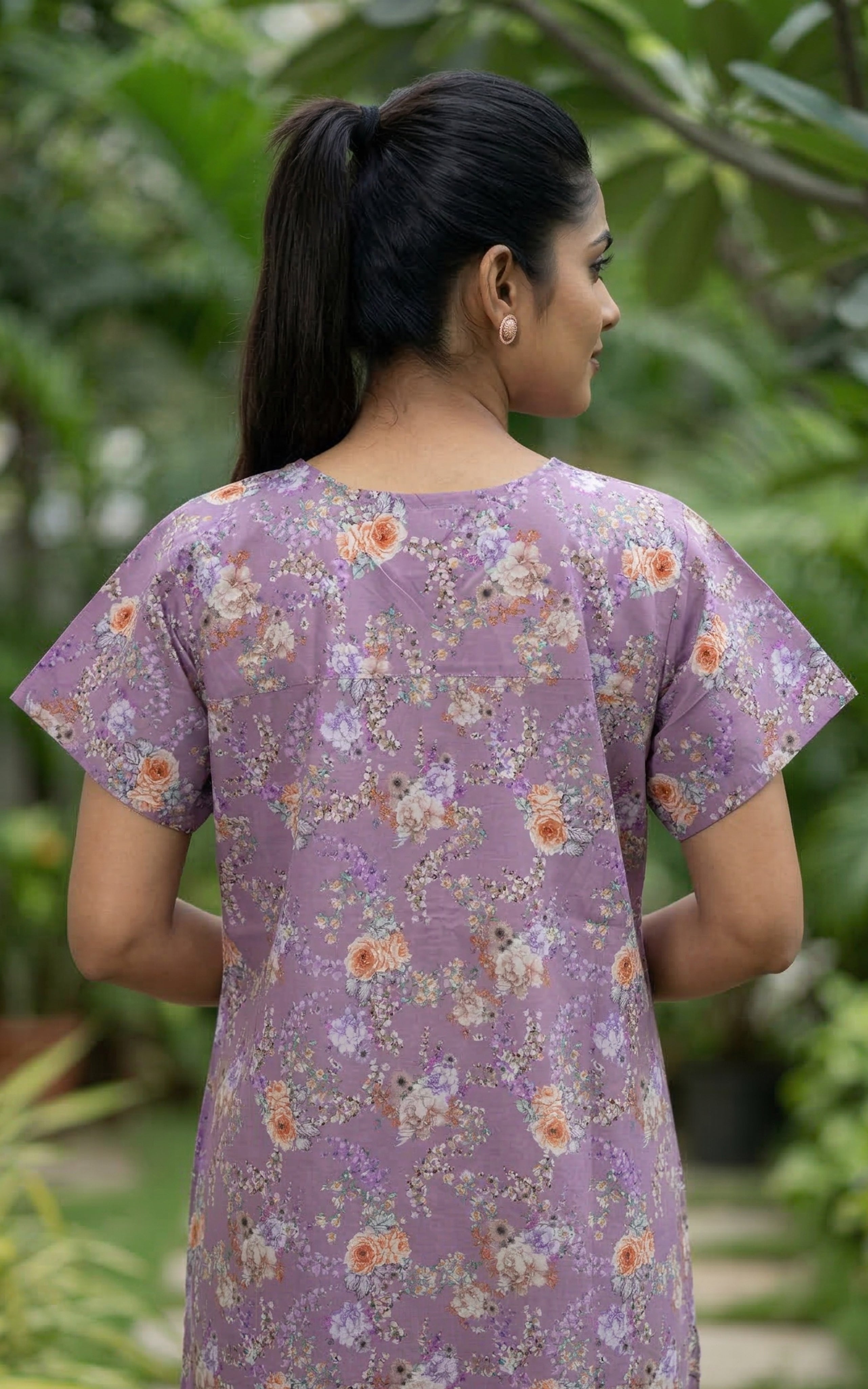 Cotton Straight Fit Nighty-159SS5B