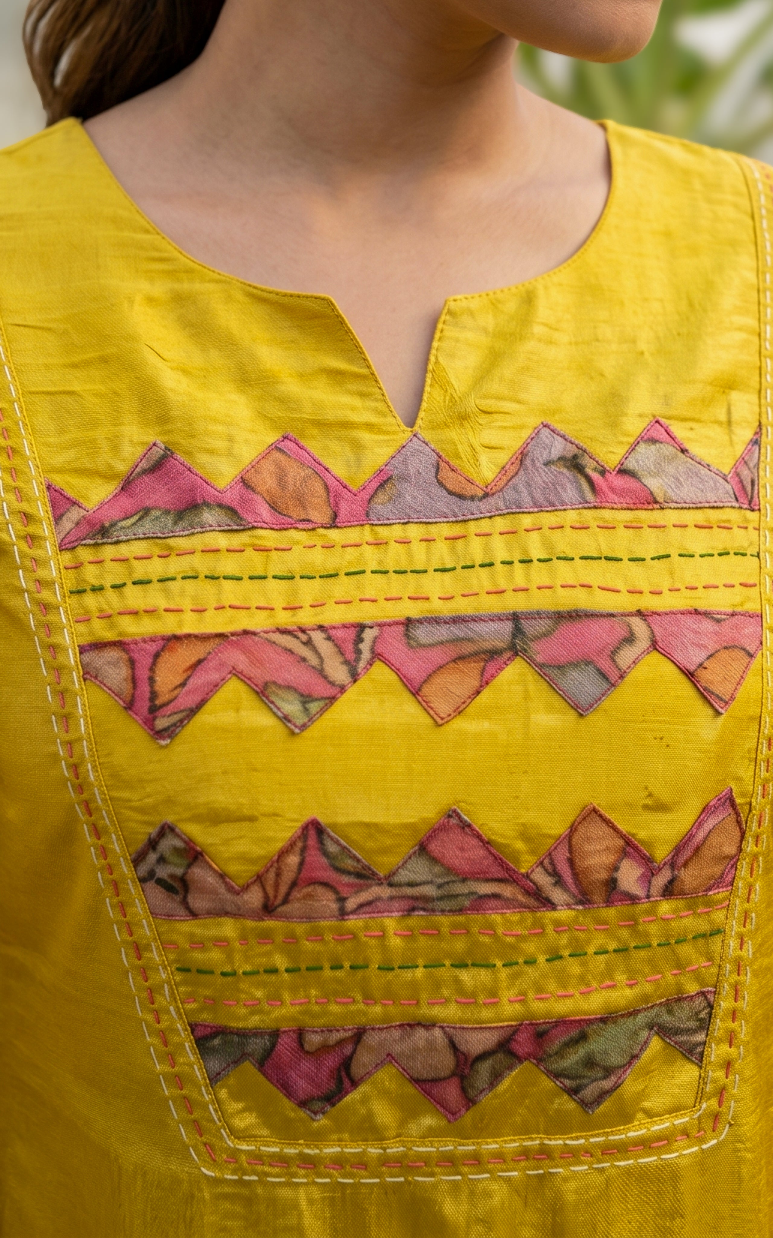 Stylish Mustard Yellow Art Silk Kurti For Women