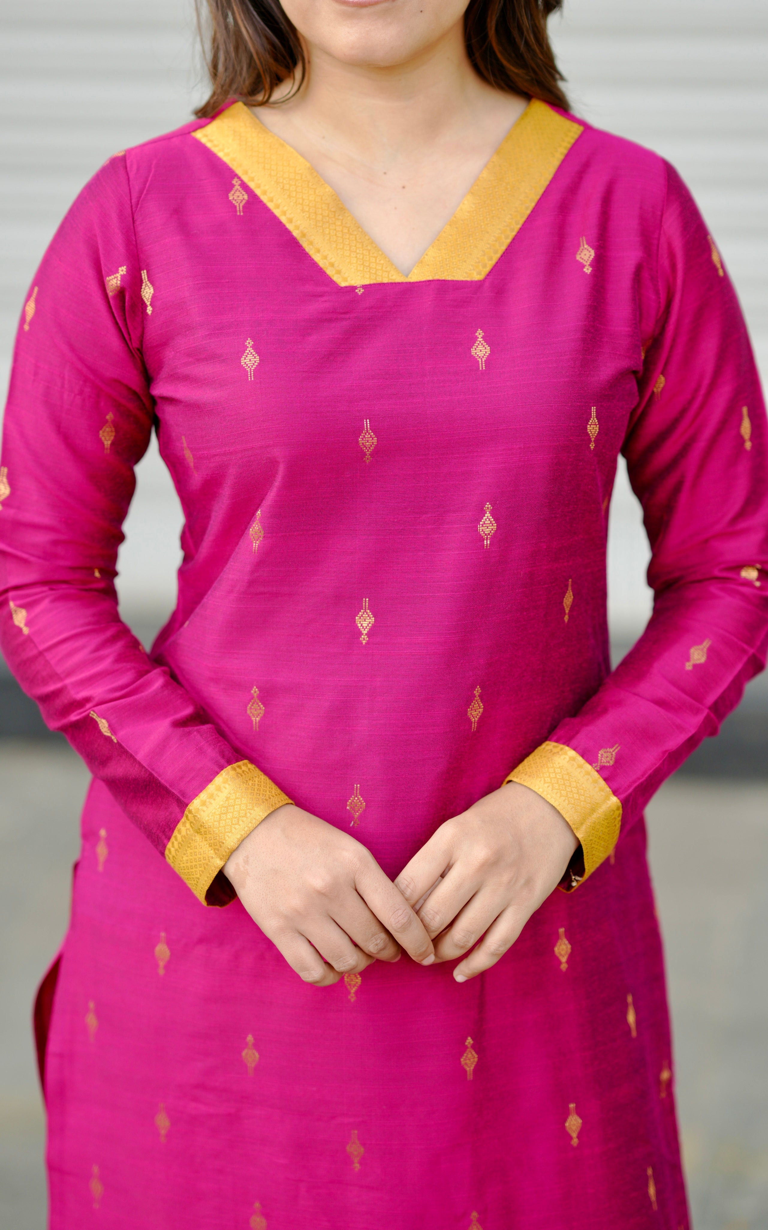Elegant magenta kurti for women