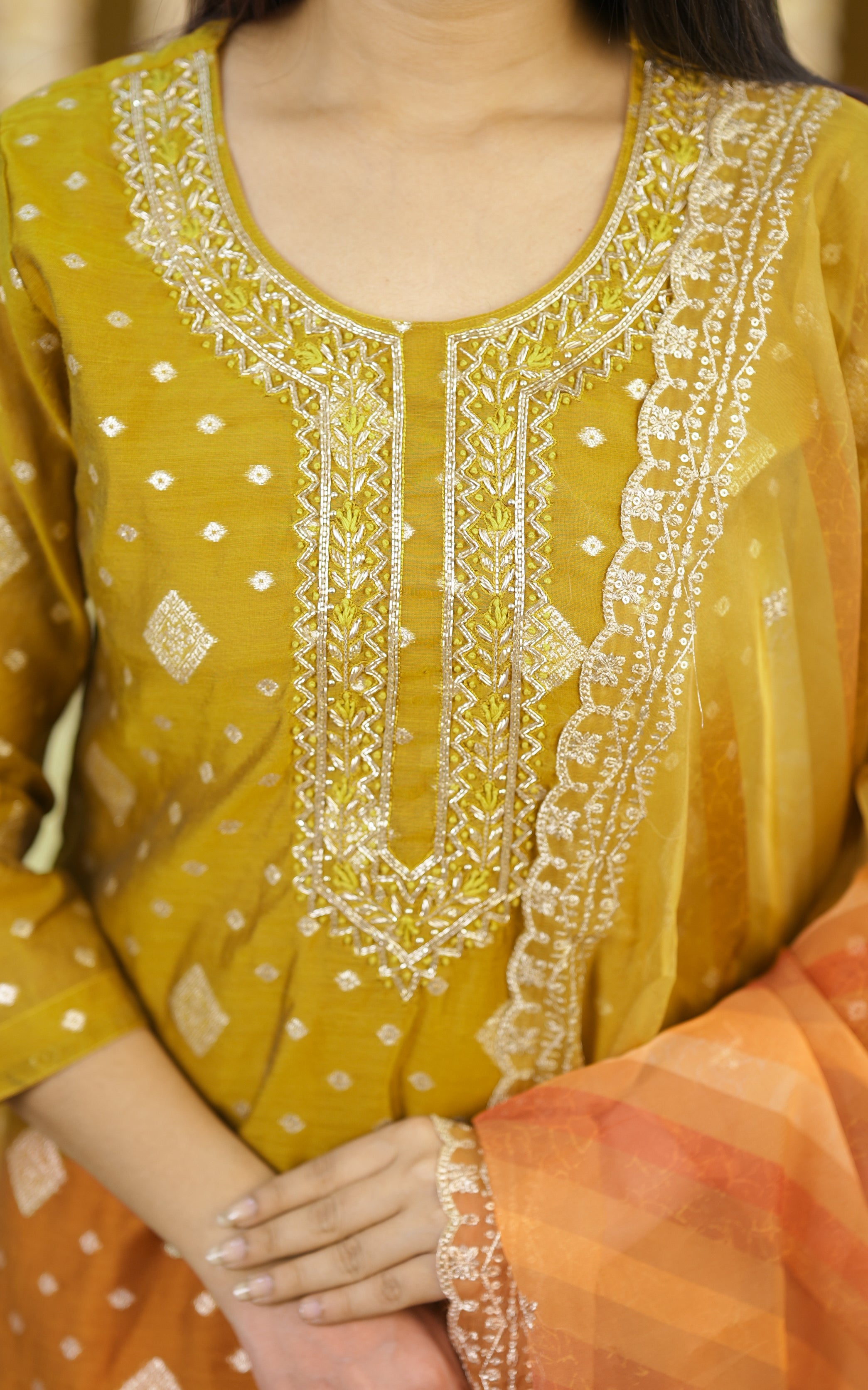 Sharika Mehandi Green (Kurti+Pant+Dupatta) KURTIS instore
