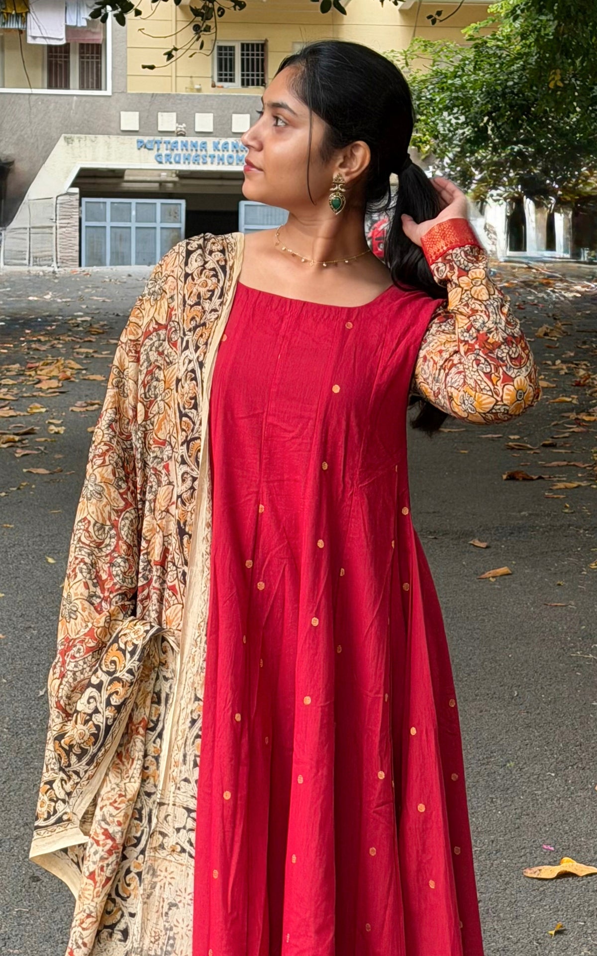 Mayanadhi Red (Kurti+Dupatta)