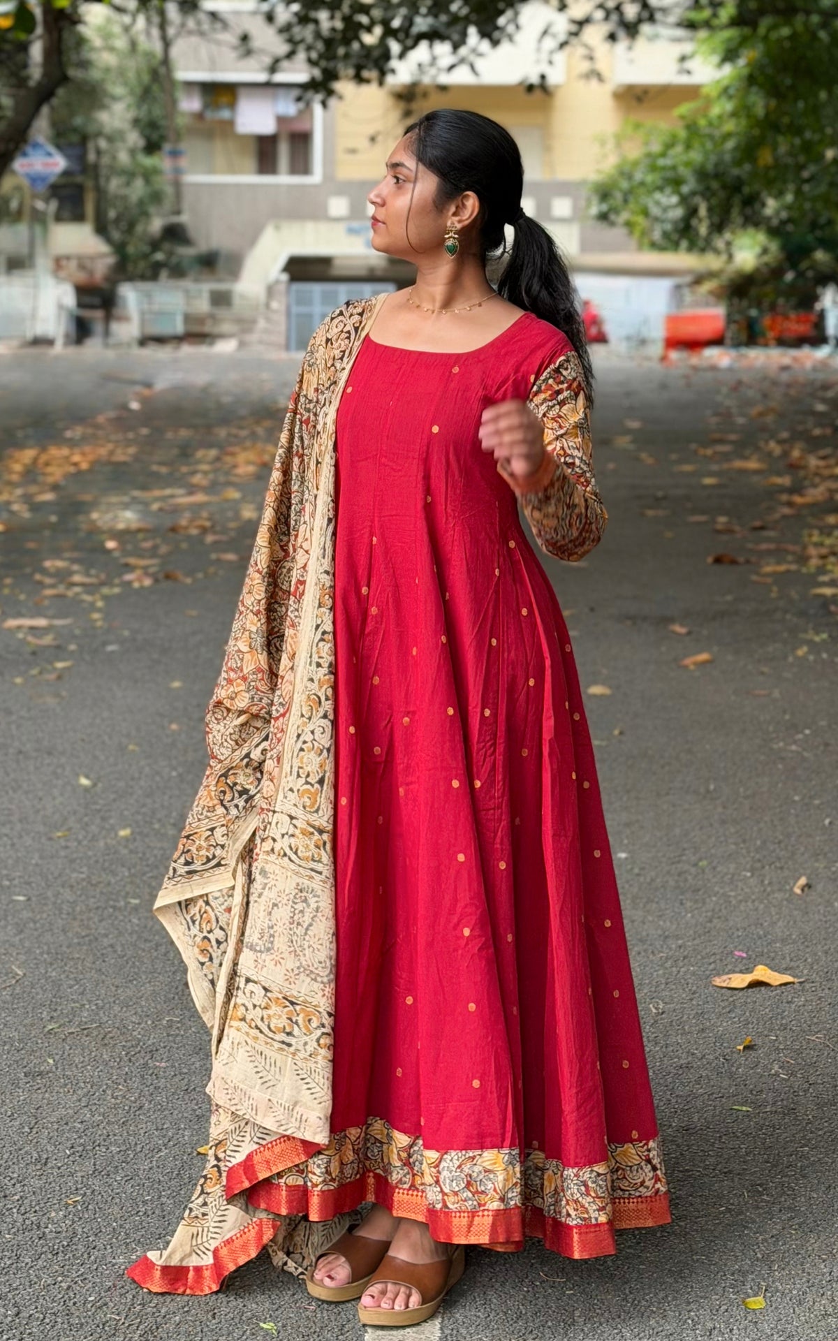 Mayanadhi Red (Kurti+Dupatta)