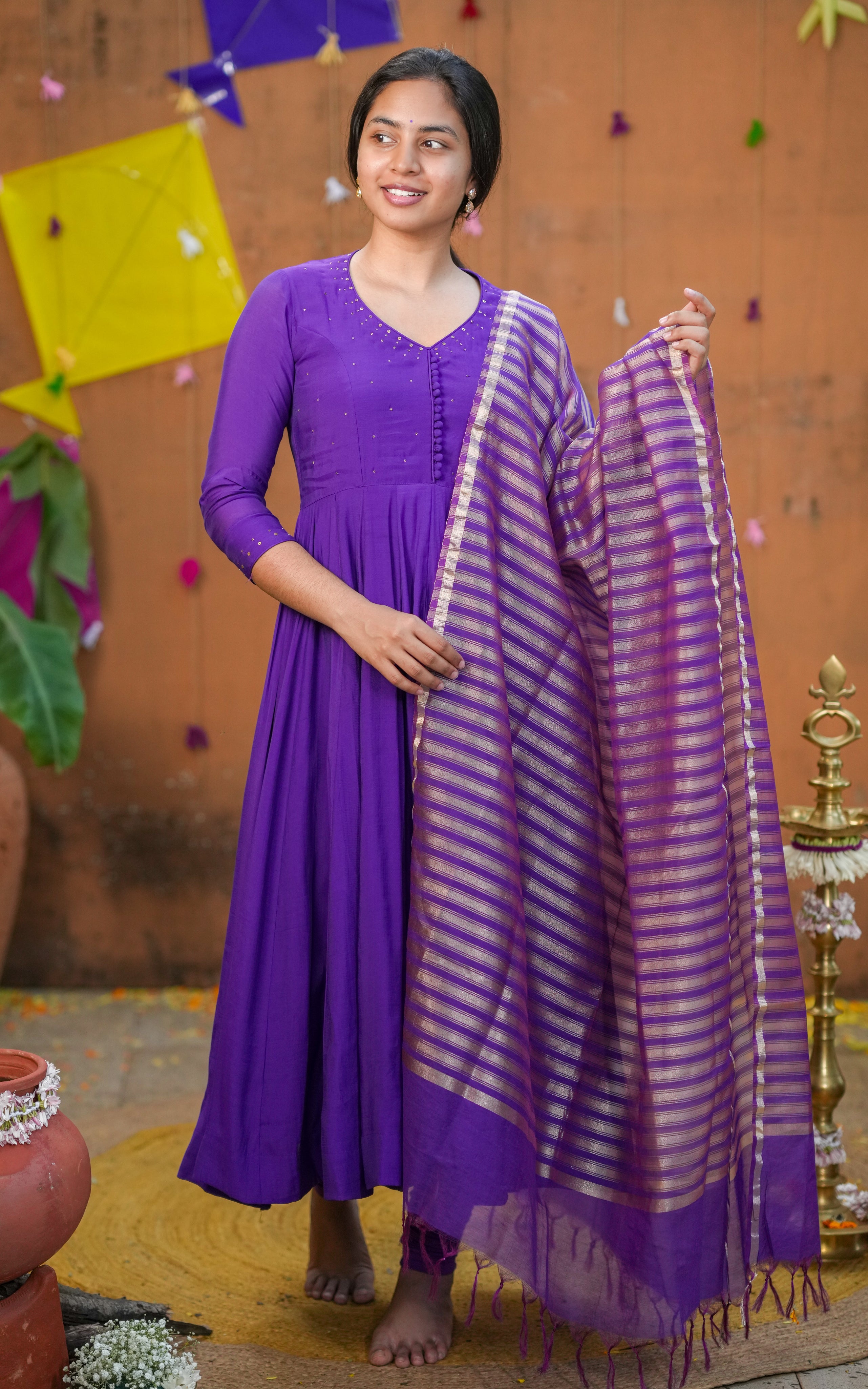 Silk Anarkali for festive season