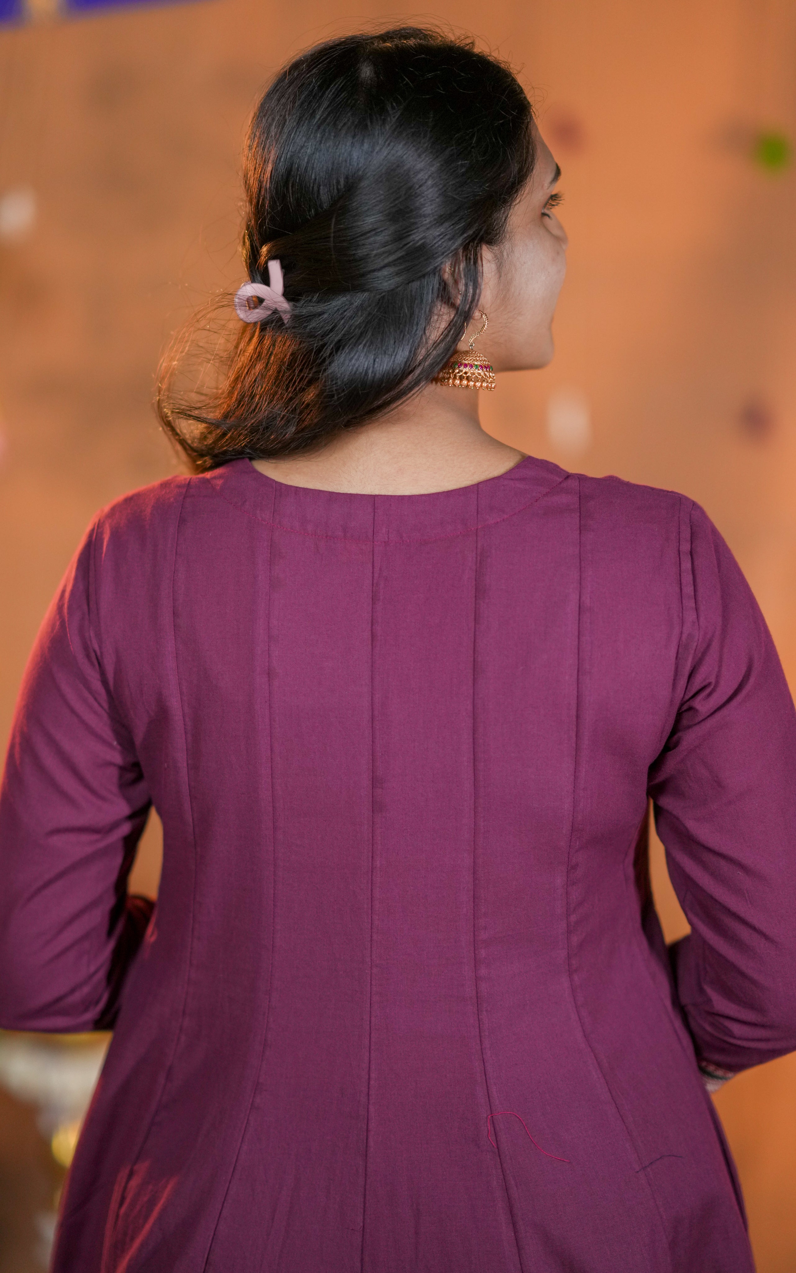 3/4th-sleeve Anarkali kurti