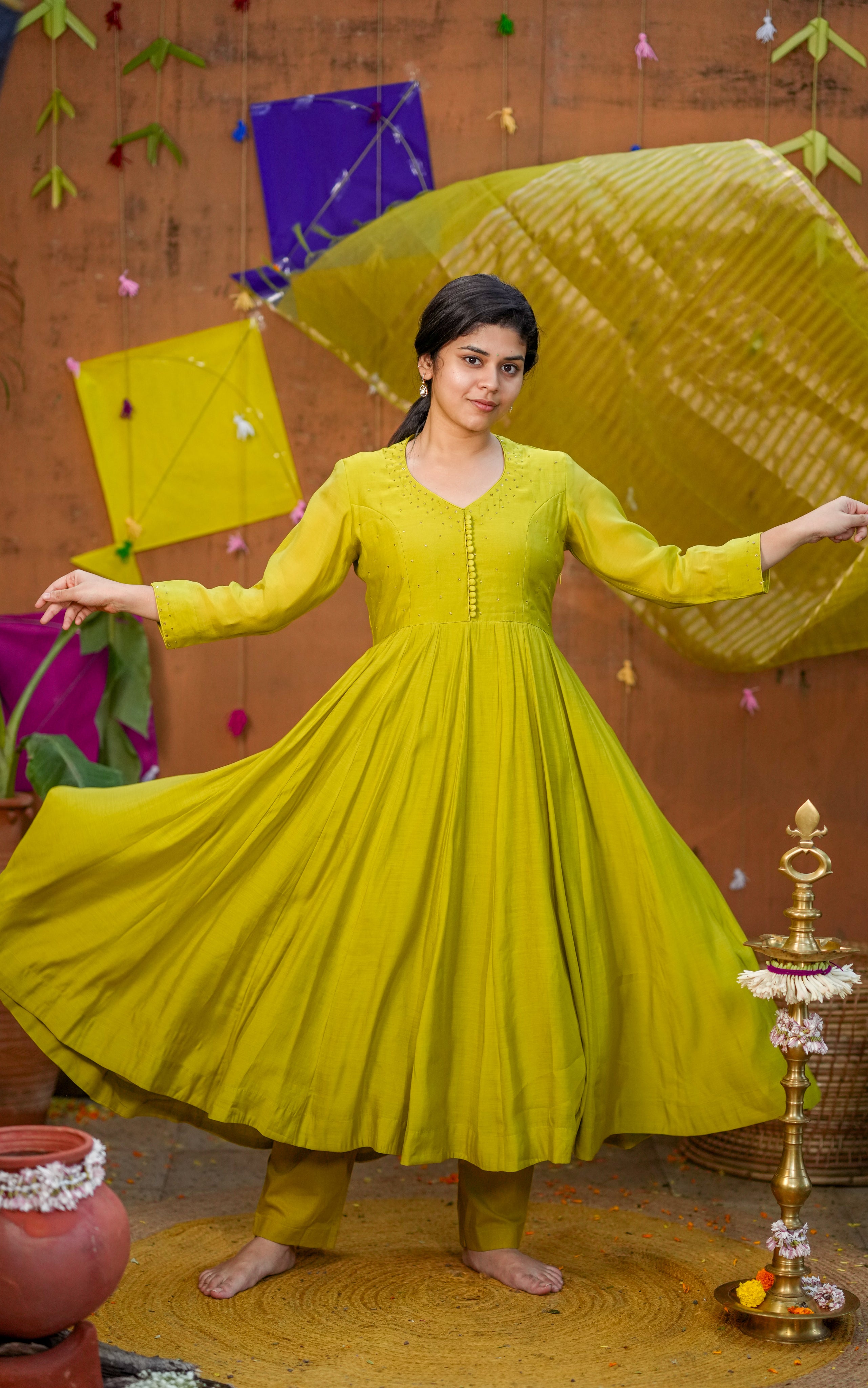 Silk Anarkali for festive season