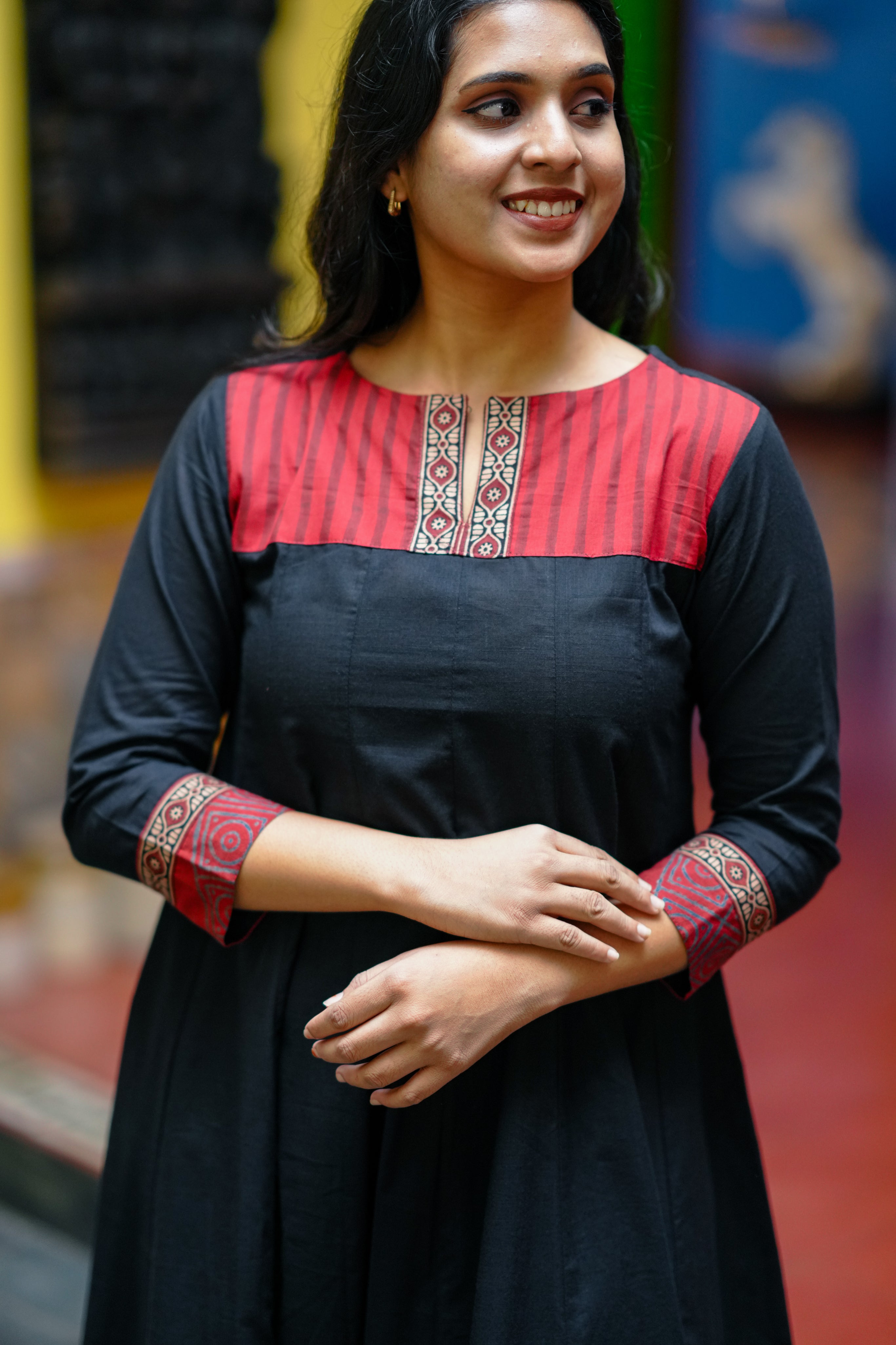 black cotton kurti for college girls
stylish cotton full flared anarkali
trendy college wear cotton kurti
casual cotton kurti for college
comfortable black kurti with pocket for college