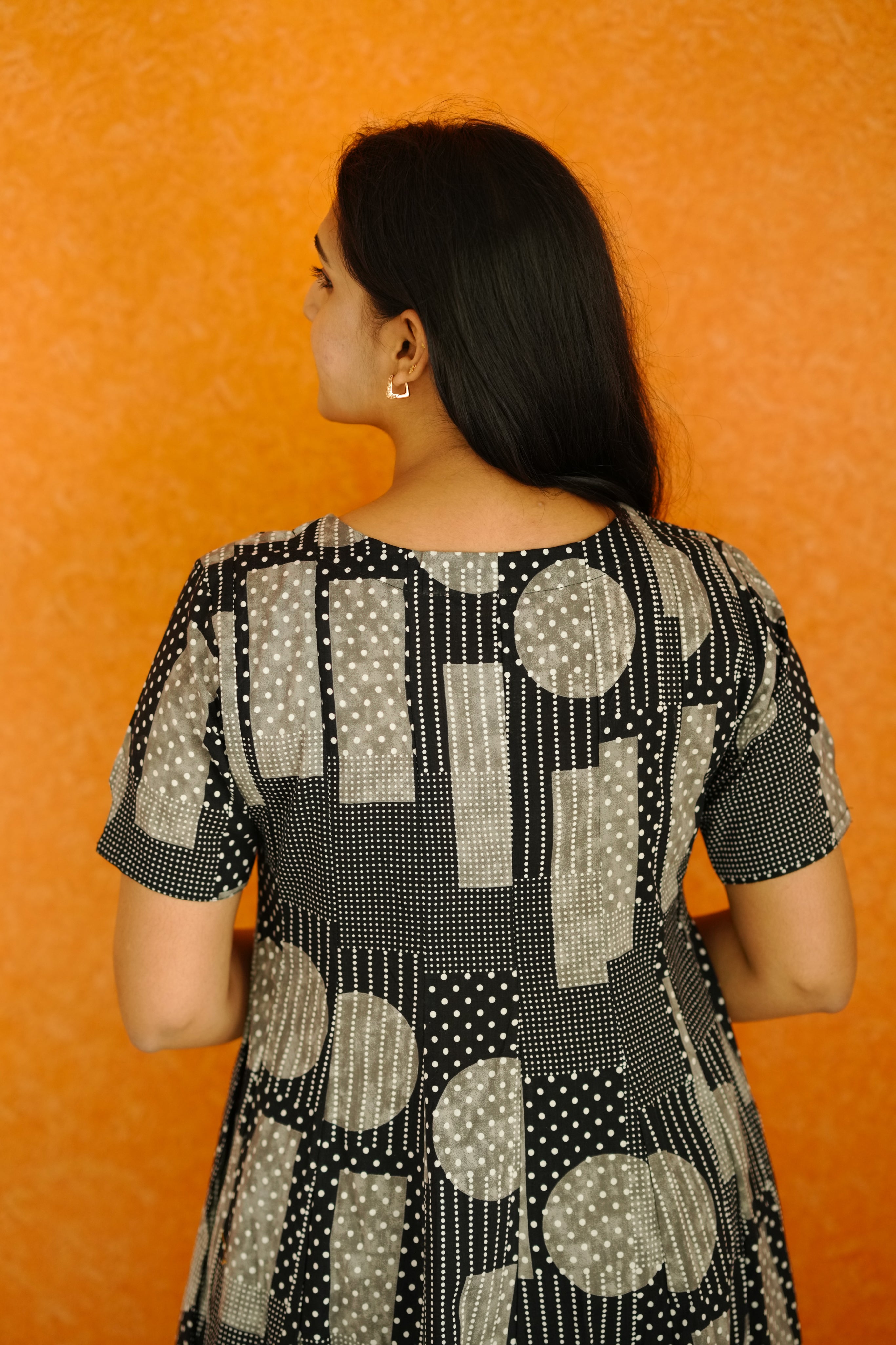 round back neck anarkali for women's