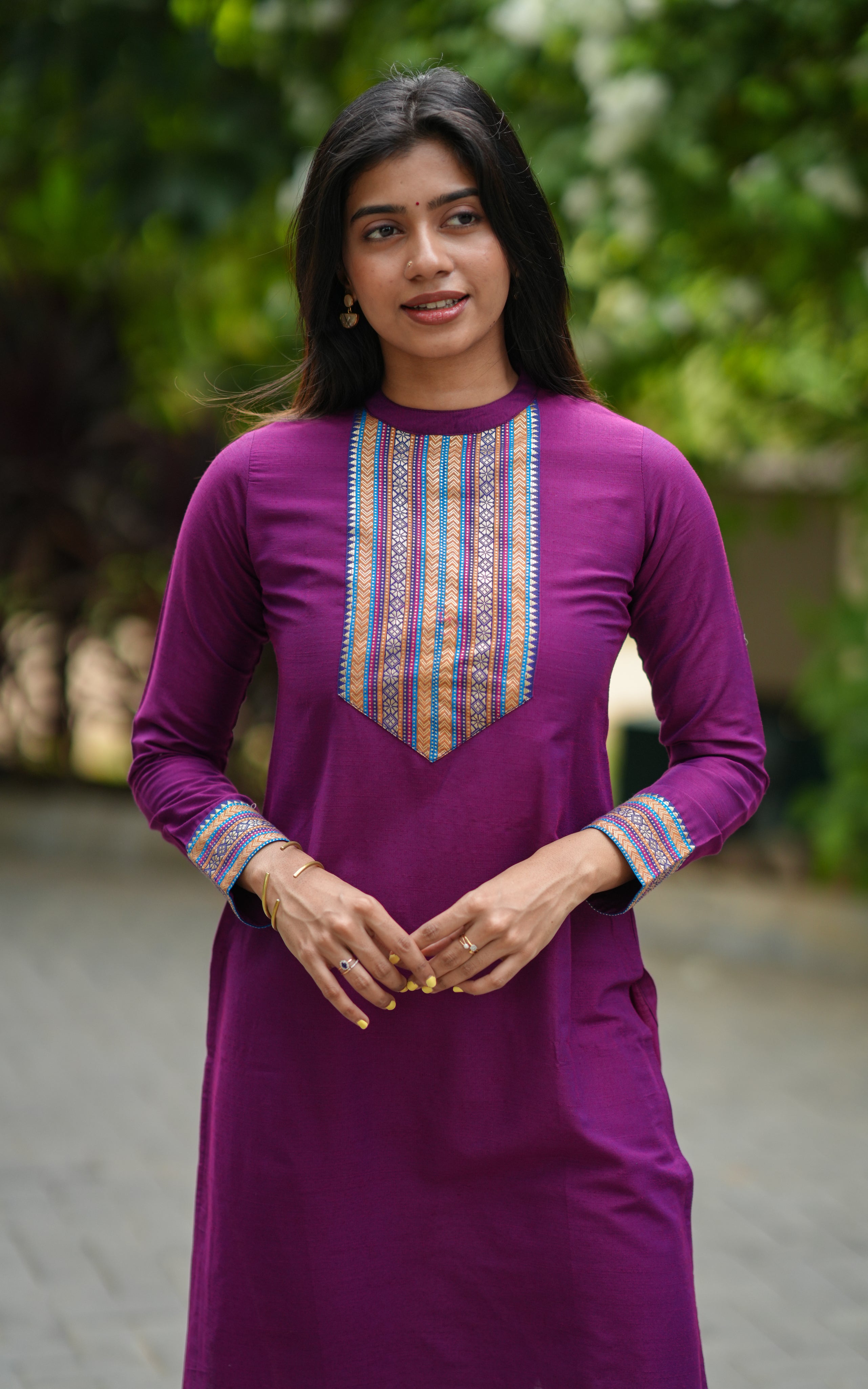 Traditional silk cotton kurti for women