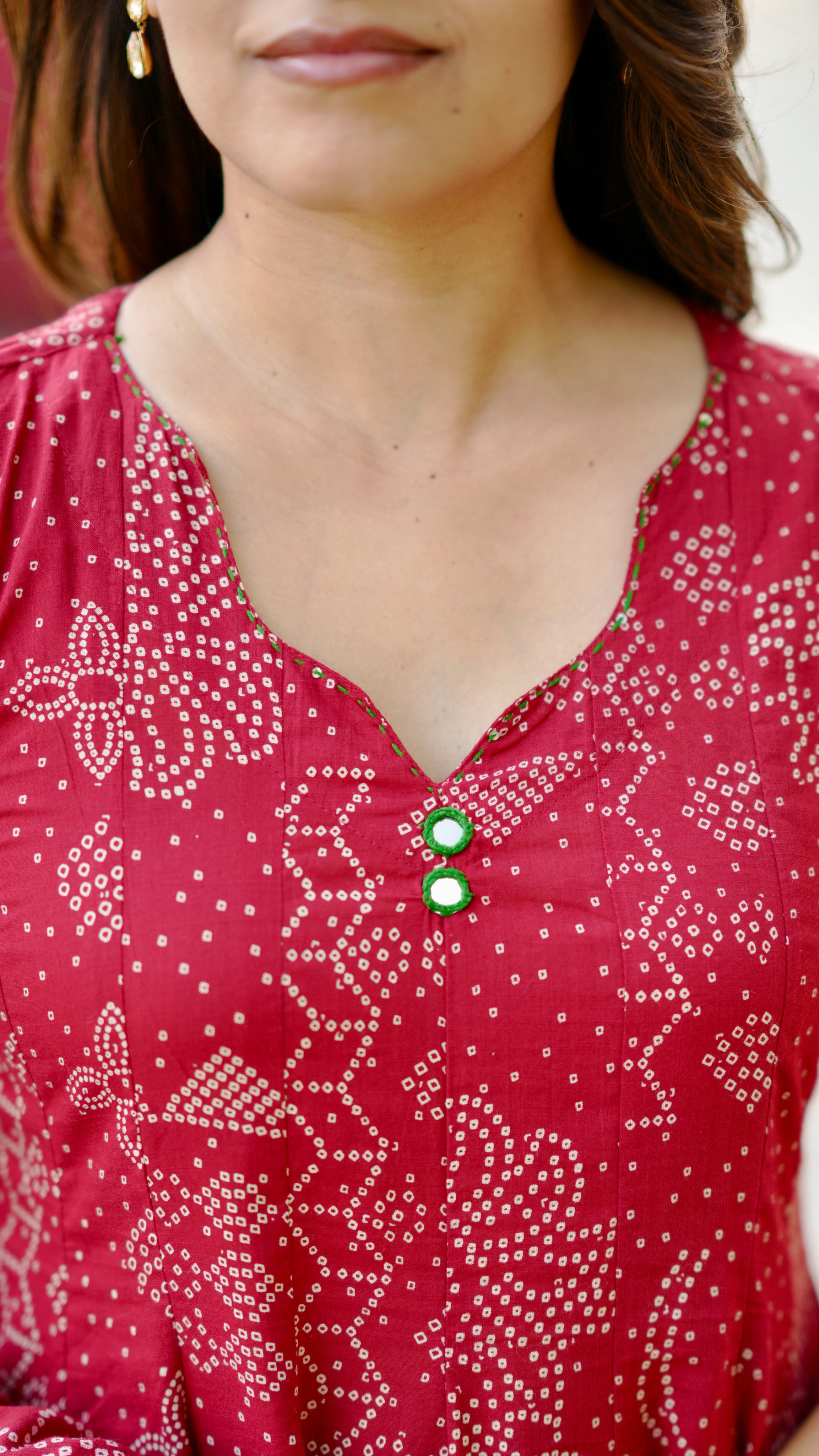 Madhumithra Red (Kurti+Dupatta)