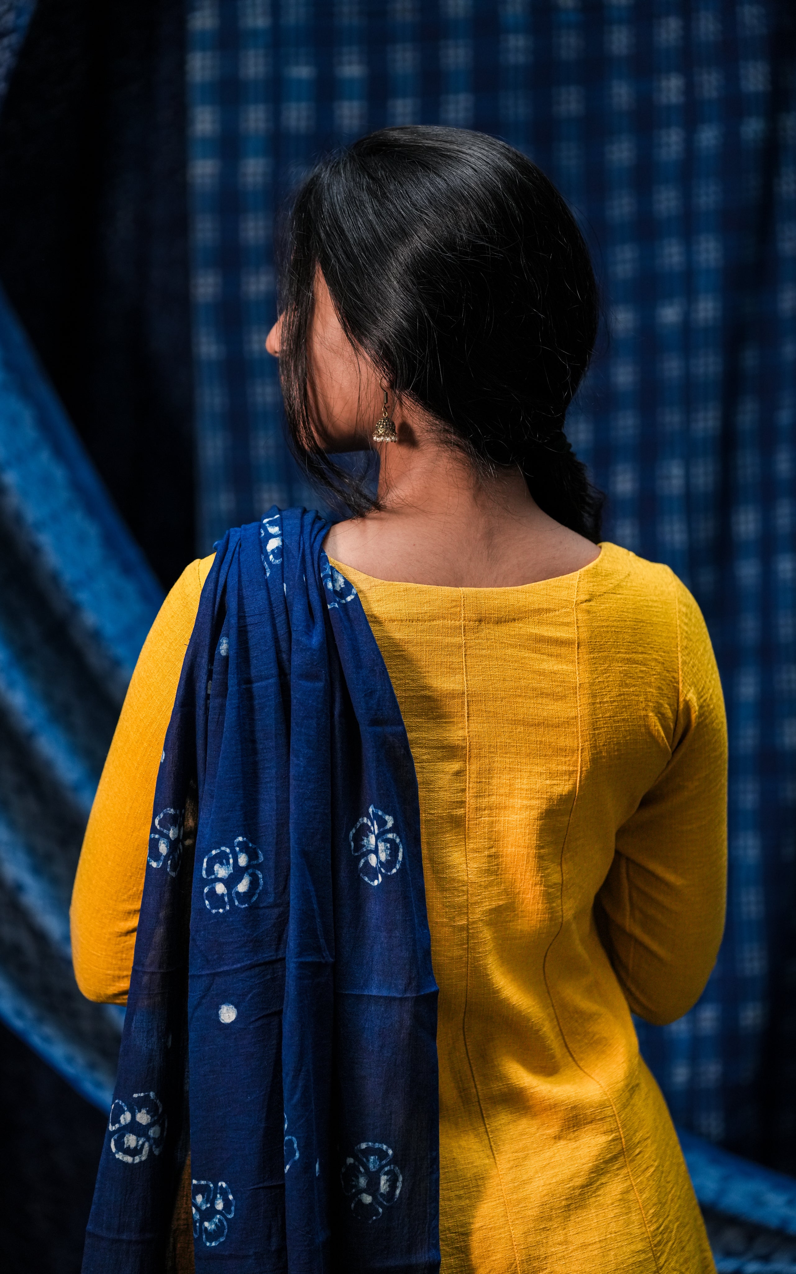 Indigo Yellove (Kurti+Pant+Dupatta)