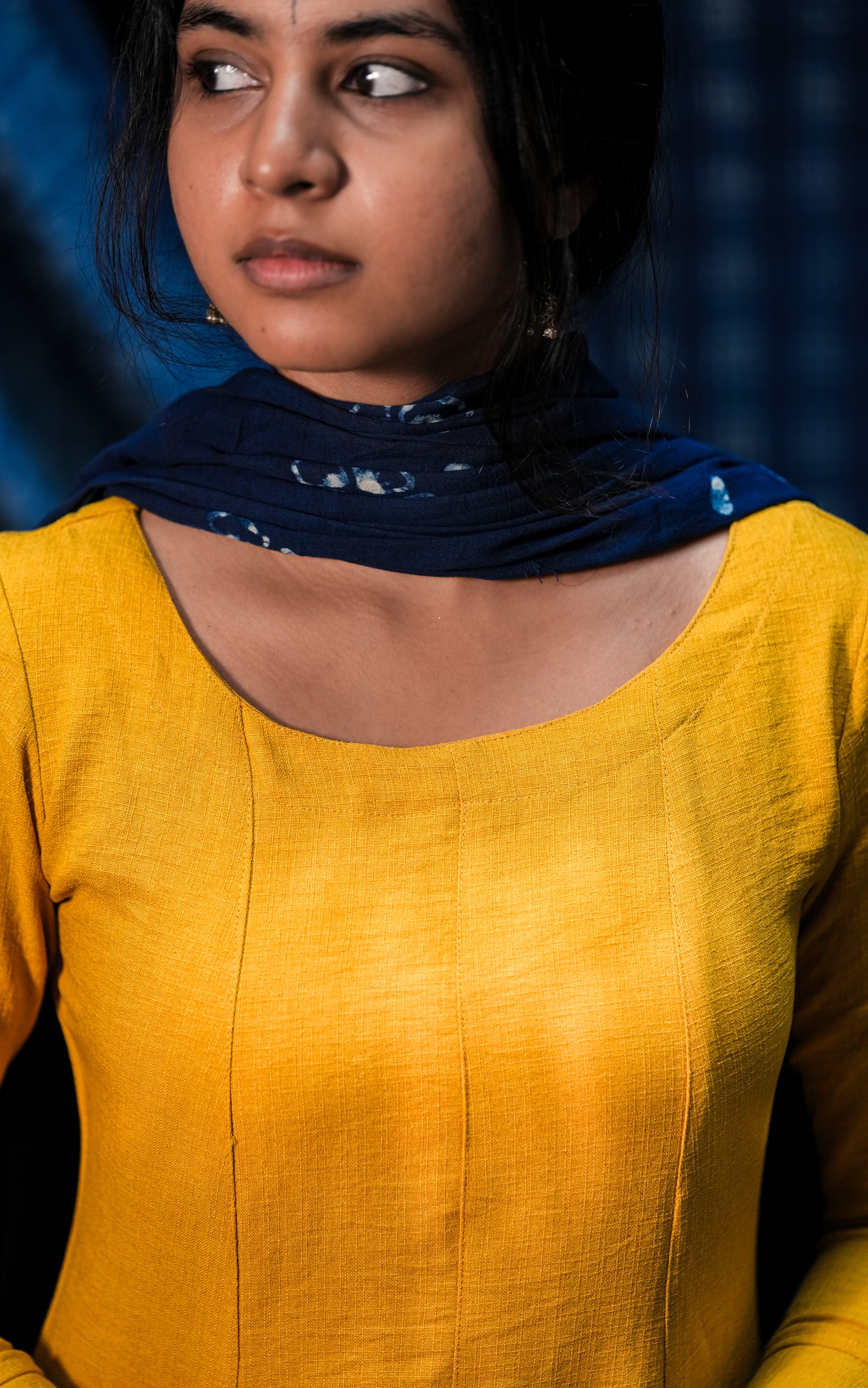 Indigo Yellove (Kurti+Pant+Dupatta)