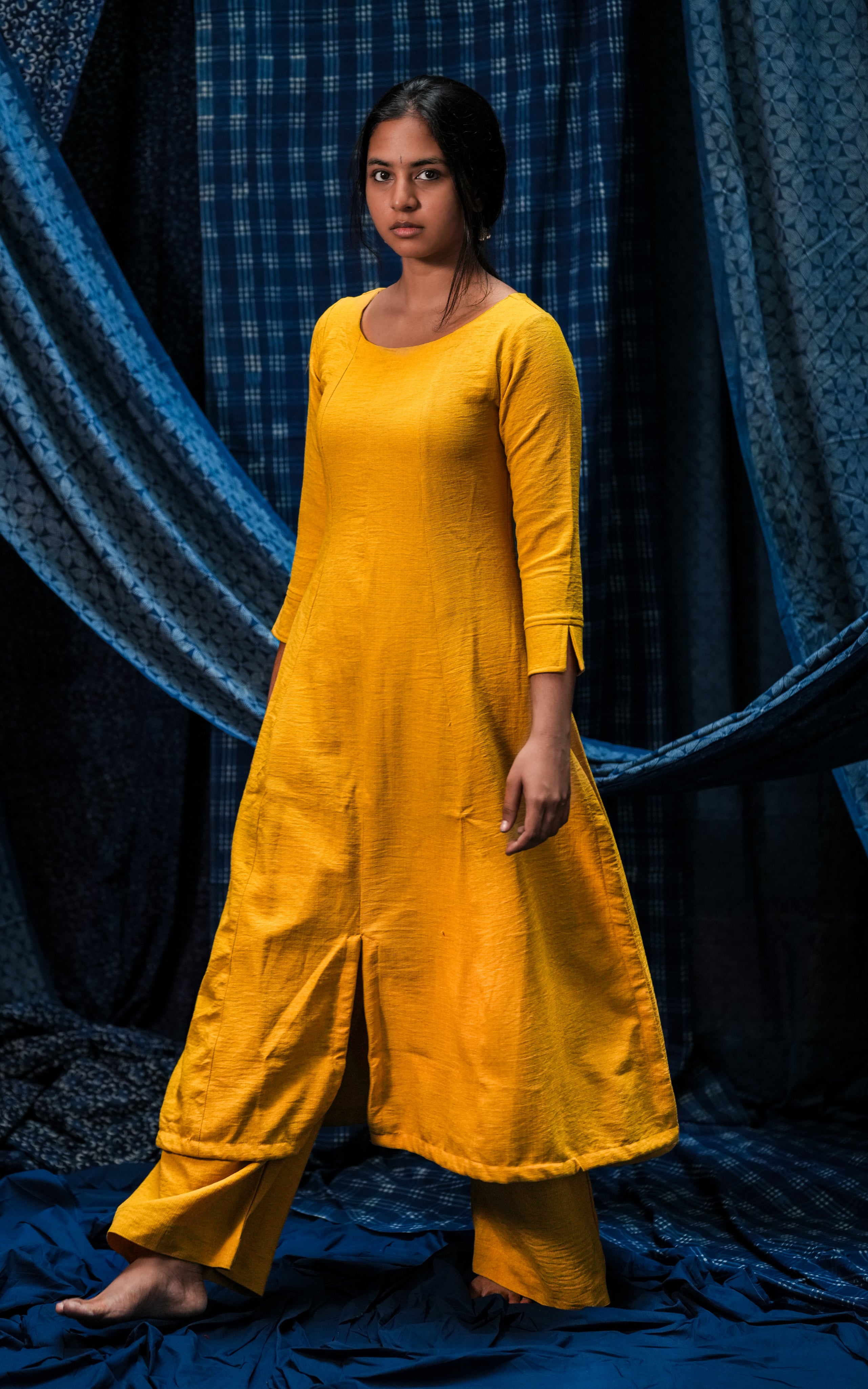 Indigo Yellove (Kurti+Pant+Dupatta)