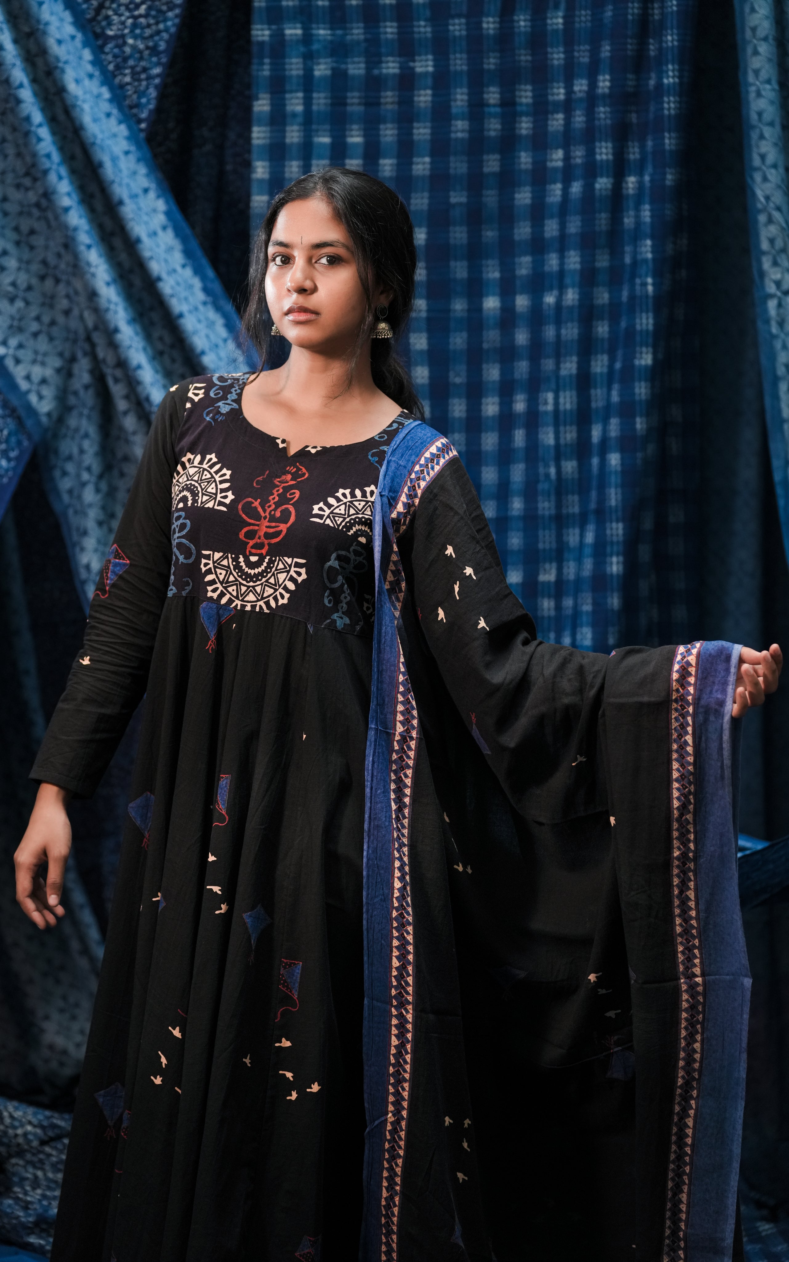 Kite Black (Kurti+Dupatta)