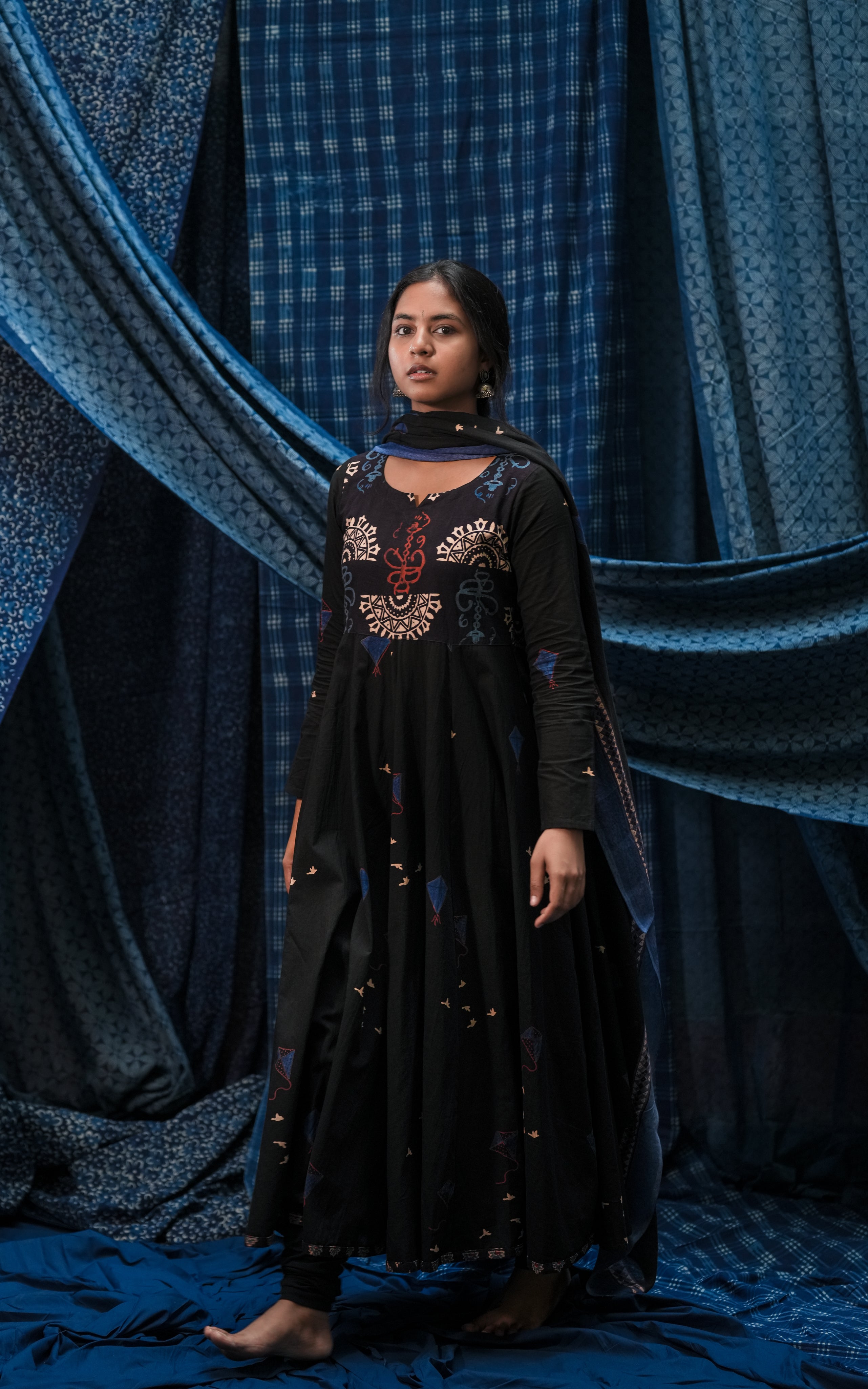 Kite Black (Kurti+Dupatta)
