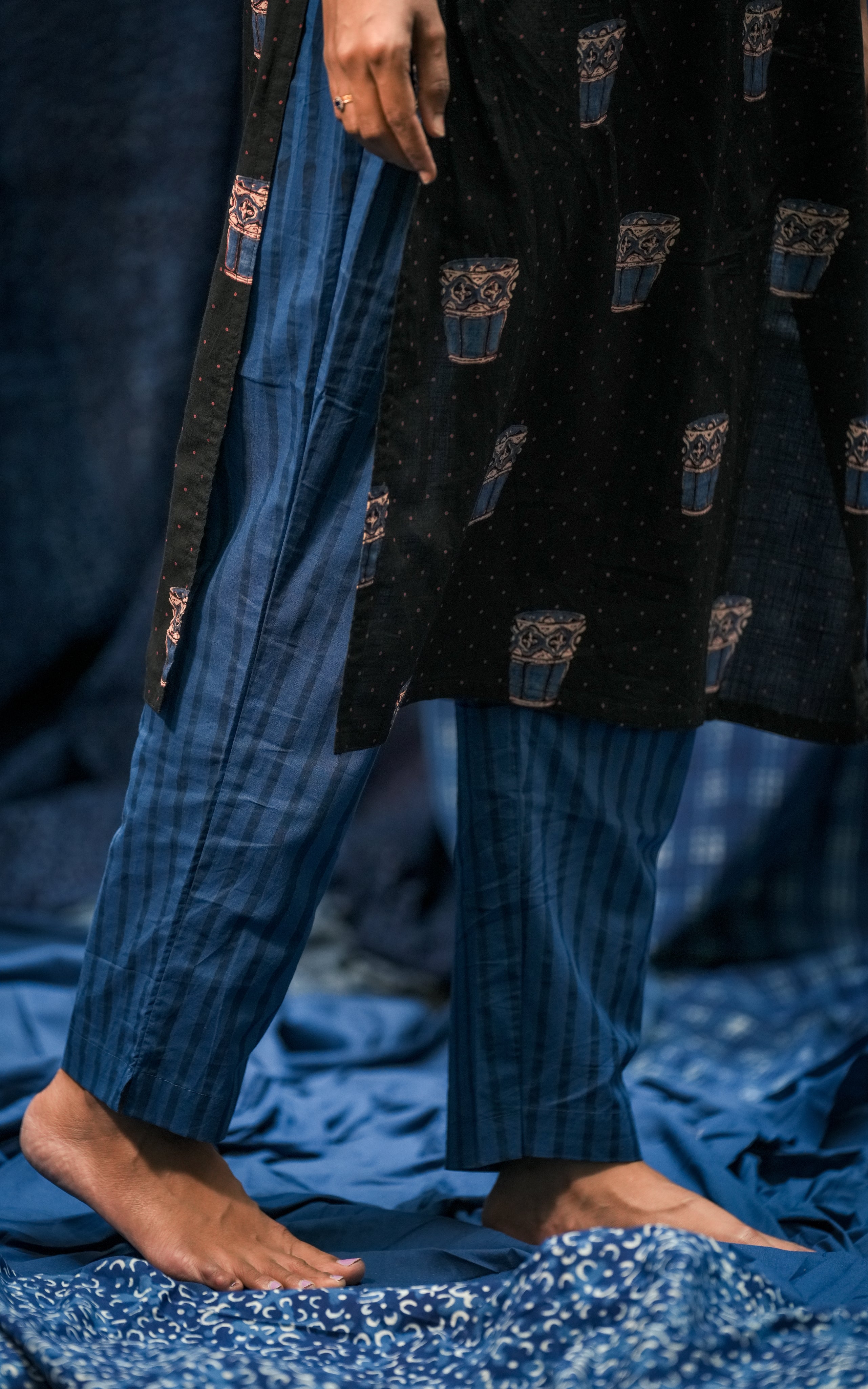 Chai Black (Kurti+Pant+Dupatta)