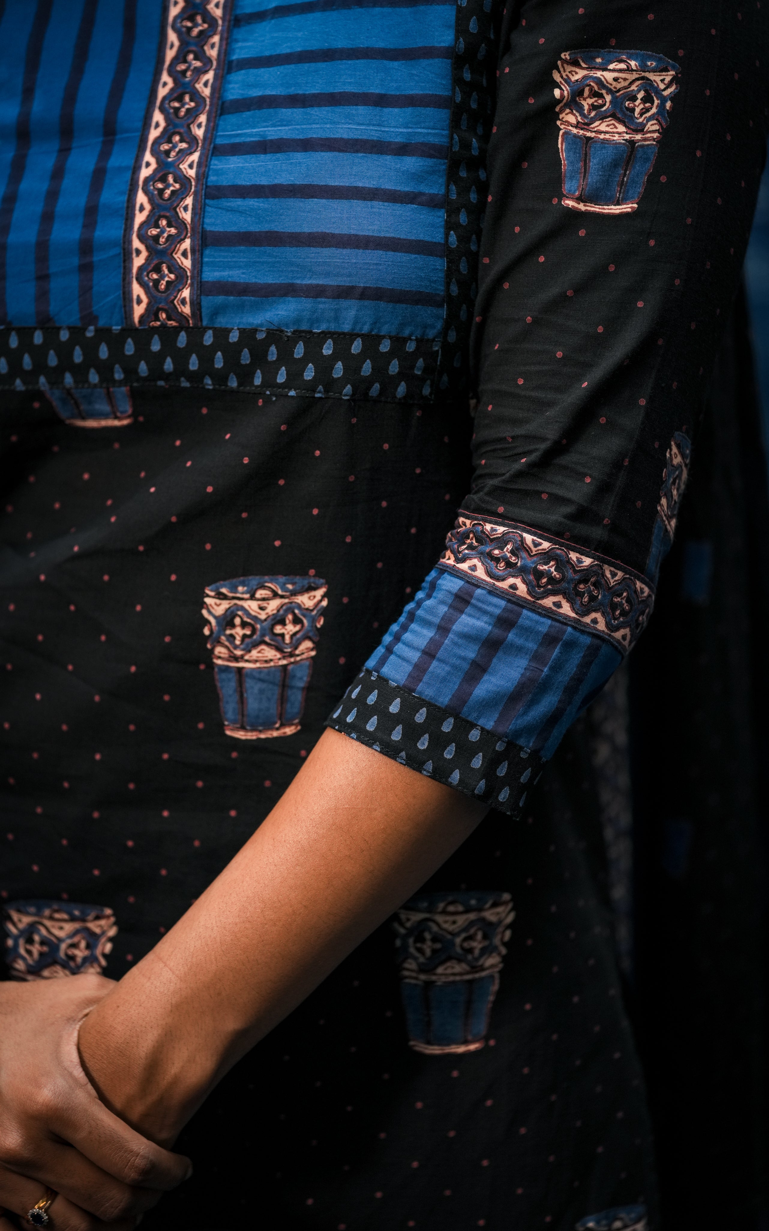 Chai Black (Kurti+Pant+Dupatta)
