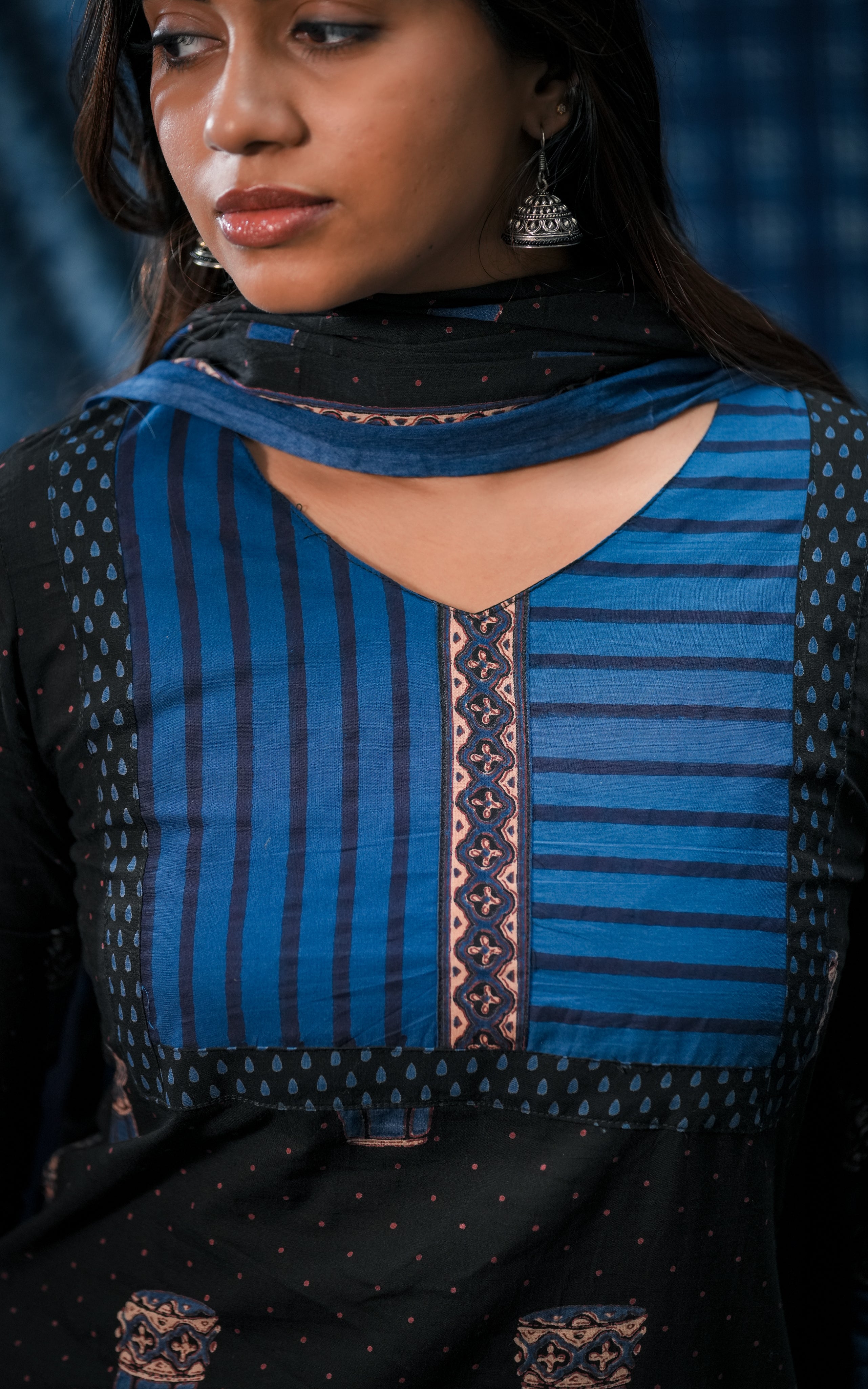 Chai Black (Kurti+Pant+Dupatta)