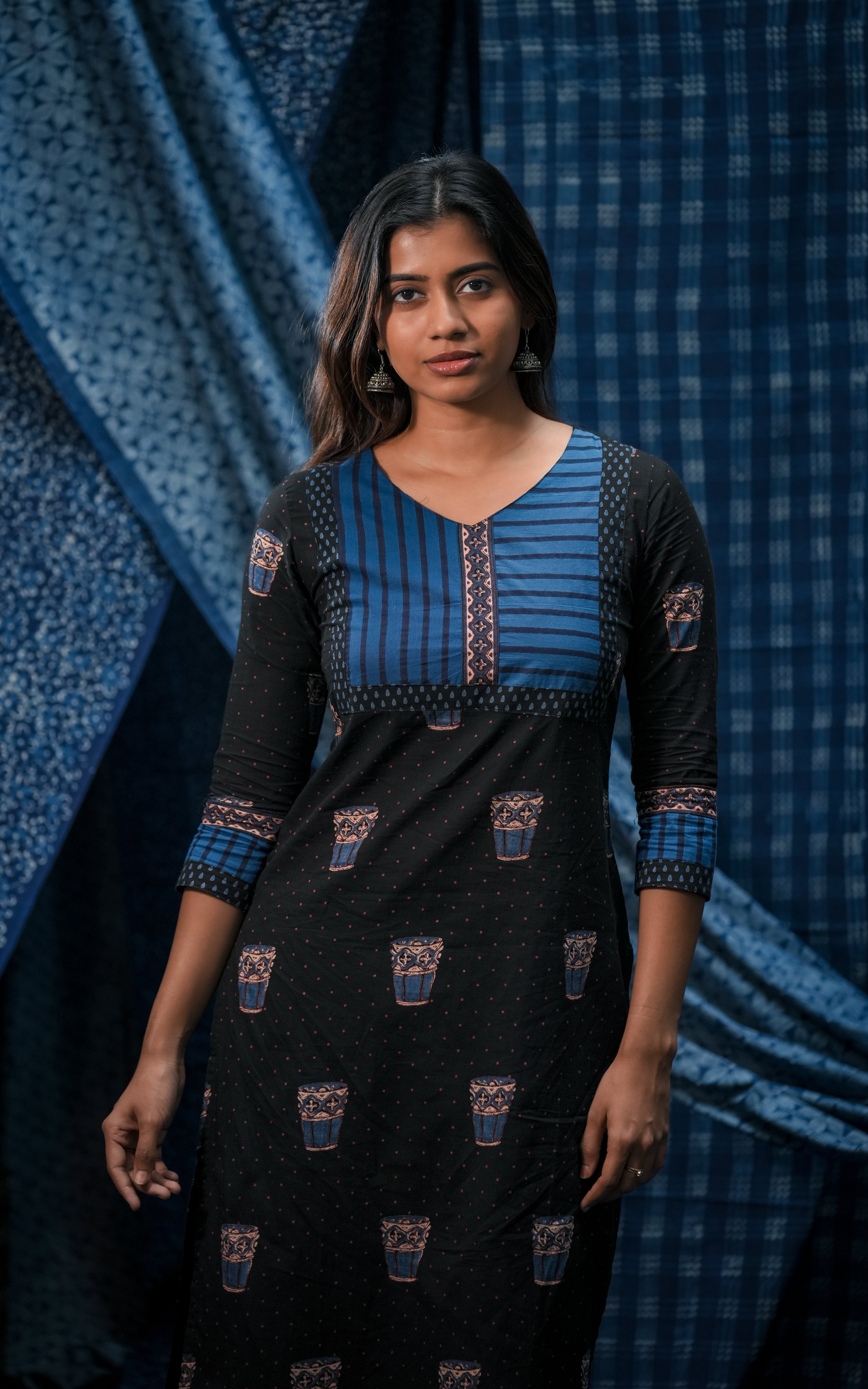 Chai Black (Kurti+Pant+Dupatta)